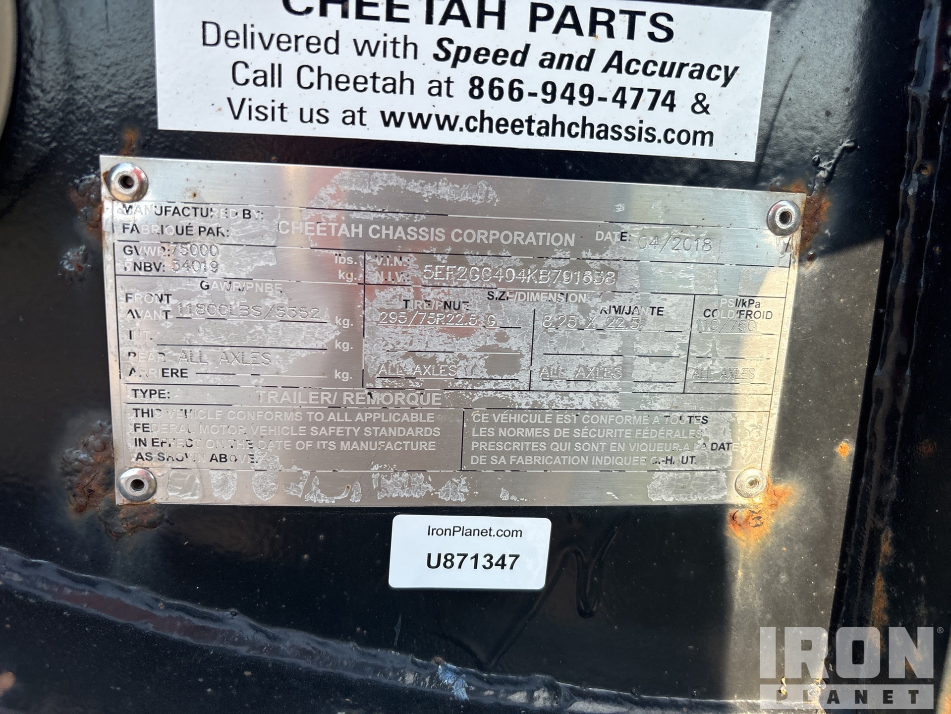 General Appearance with Numer seryjny/numer identyfikacyjny pojazdu