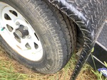 Trailer Chassis with Right Rear Tire