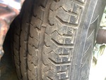 Trailer Chassis with Left Front Tire