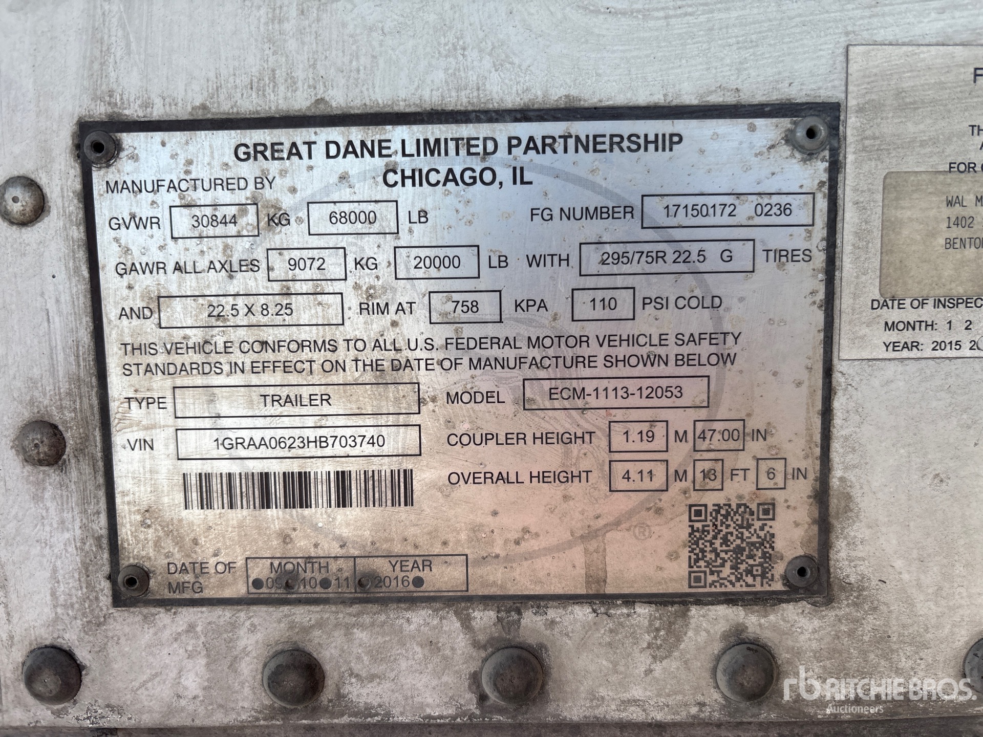 General Appearance with Numéro de série/Numéro d'identification du véhicule automobile