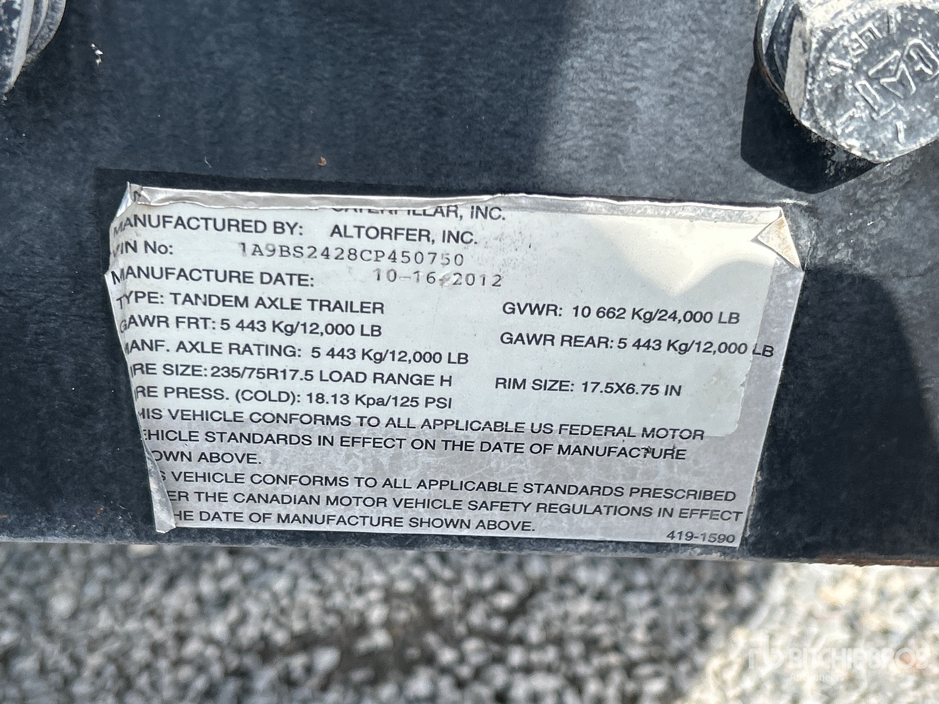 General Appearance with Numéro de série/Numéro d'identification du véhicule automobile