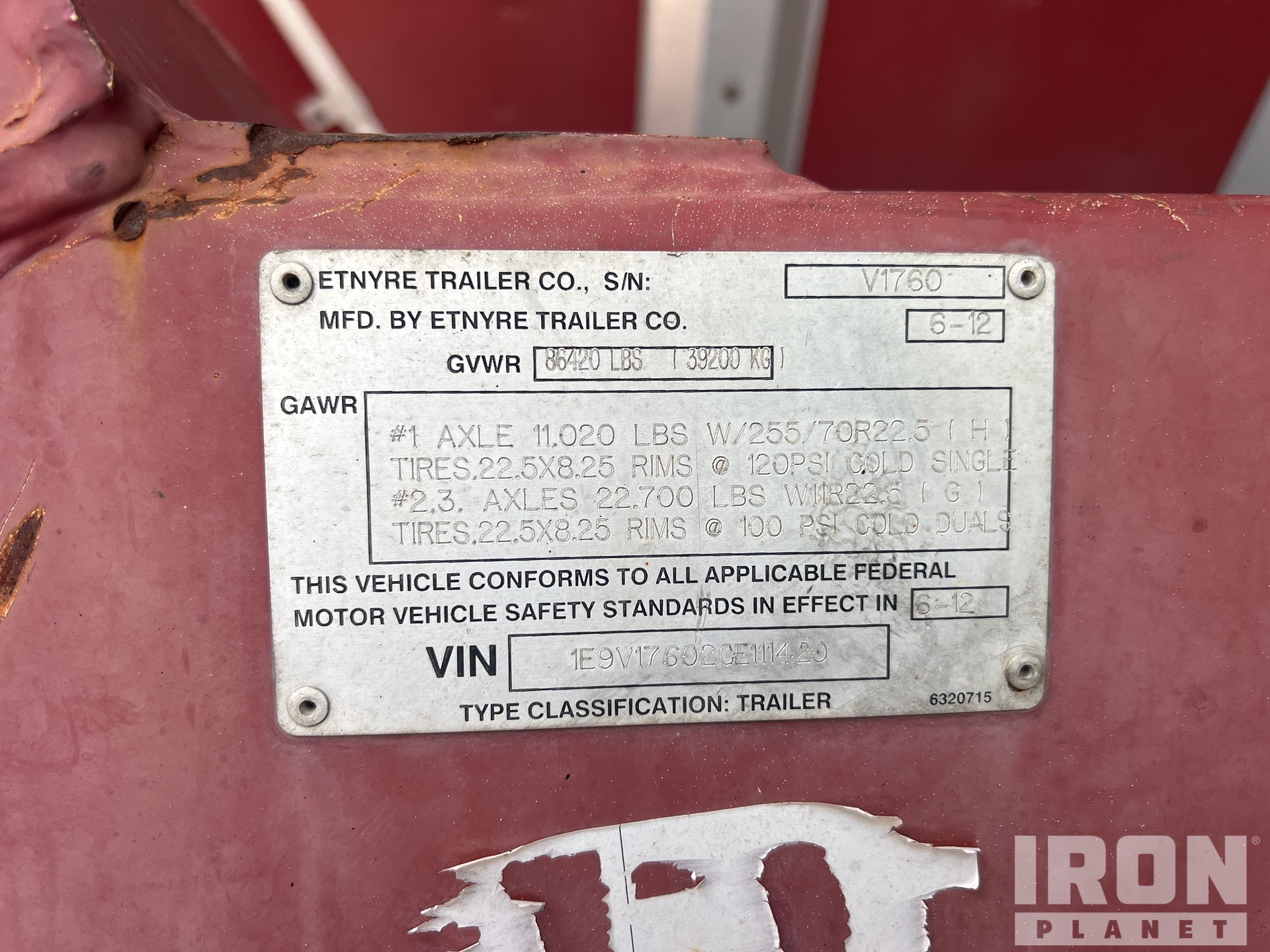 General Appearance with N.º de serie/VIN