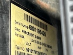 General Appearance with Refrigeration Unit Serial Number
