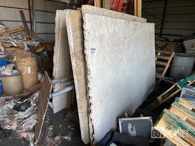 (7) Granite Slabs & Stand