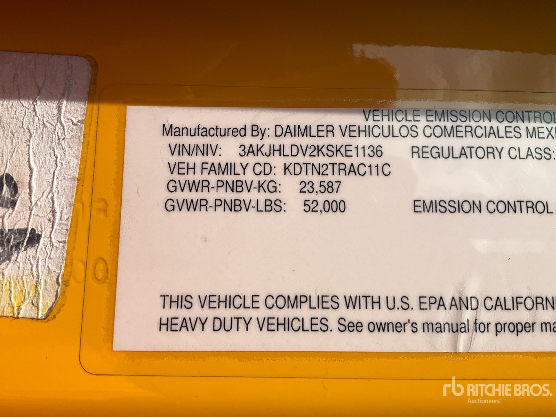 General Appearance with Second Serial Number/VIN Photo