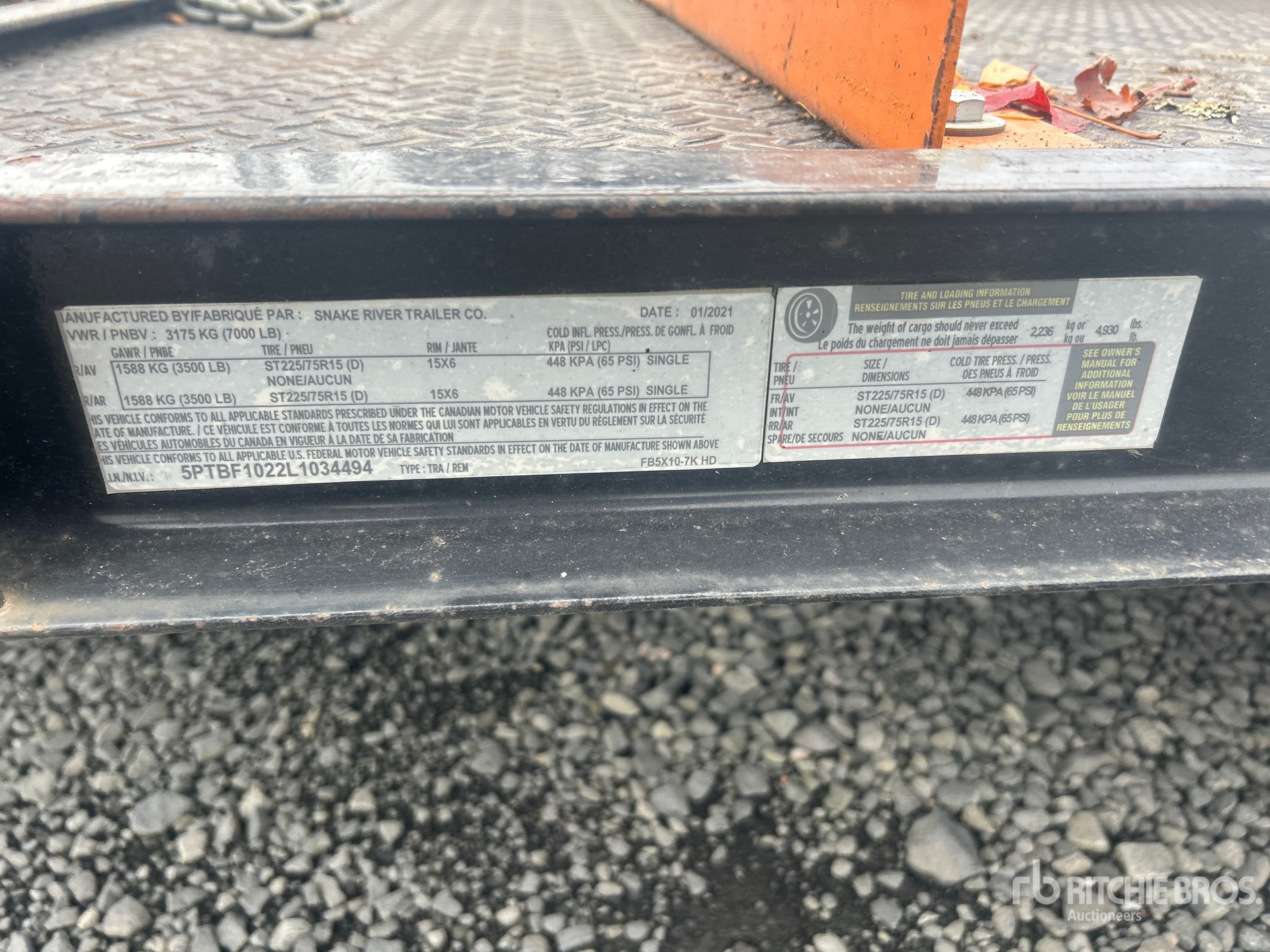 General Appearance with N.º de serie/VIN