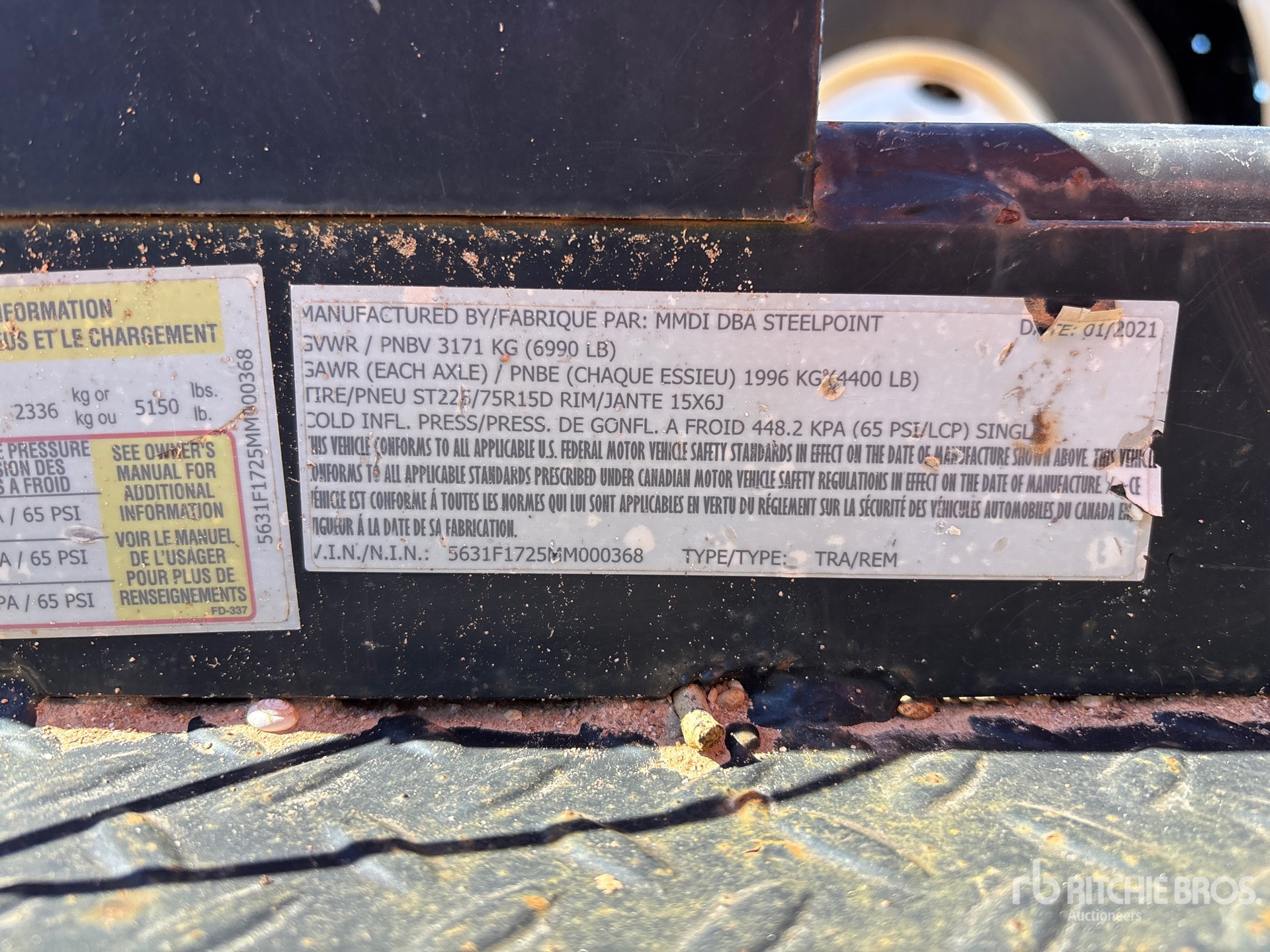 General Appearance with N.º de serie/VIN