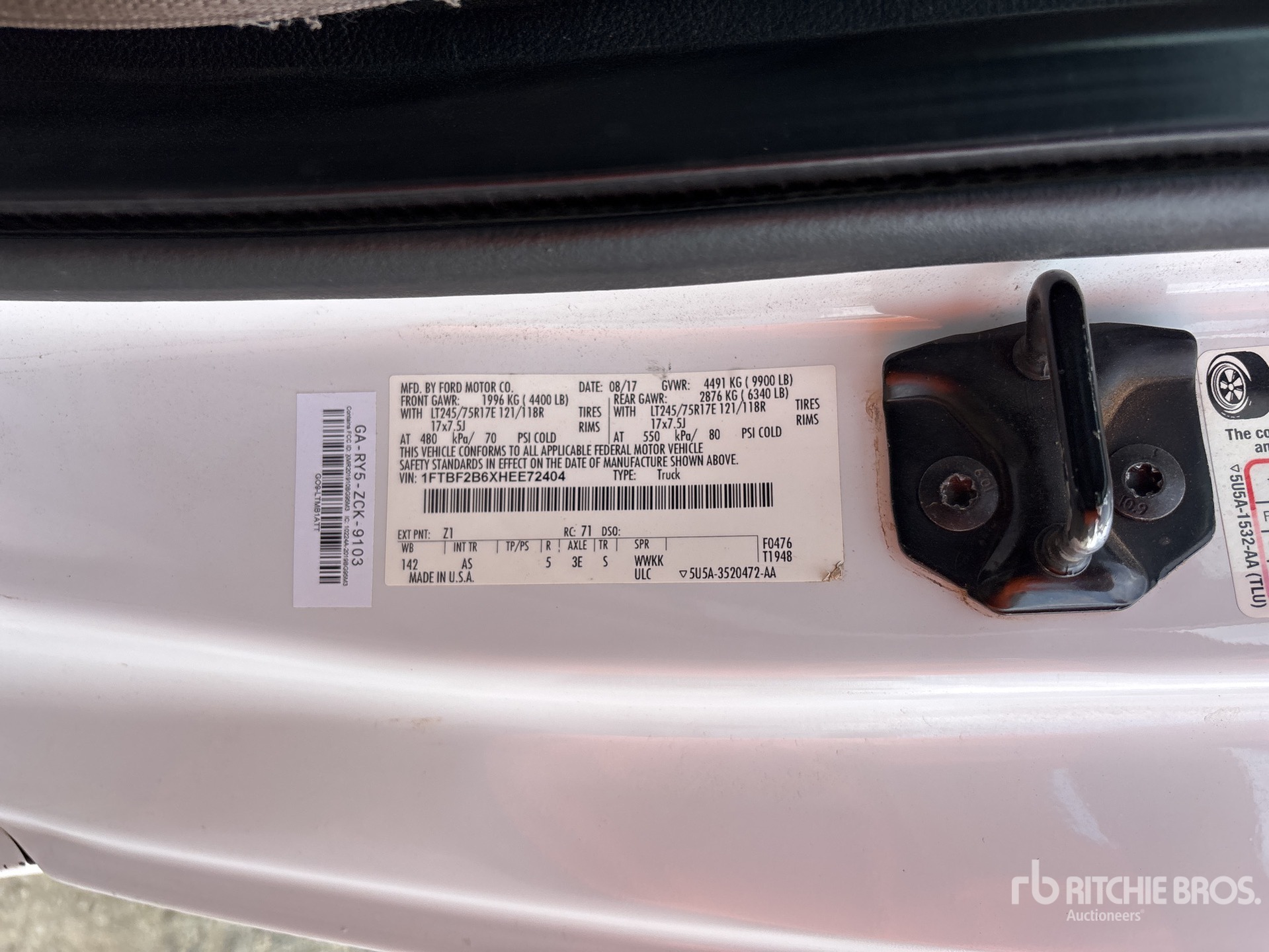 General Appearance with N.º de serie/VIN