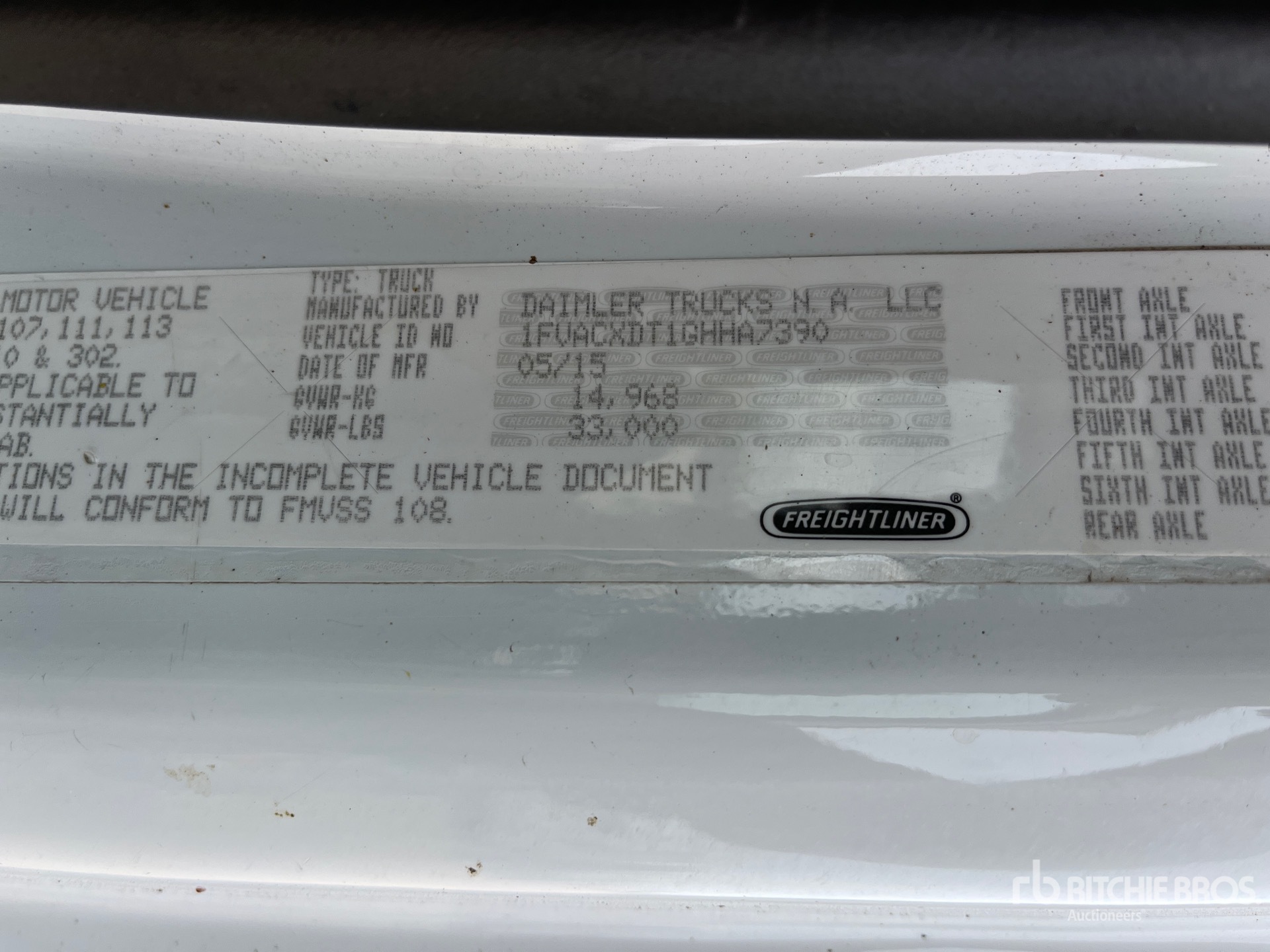 General Appearance with Numéro de série/Numéro d'identification du véhicule automobile