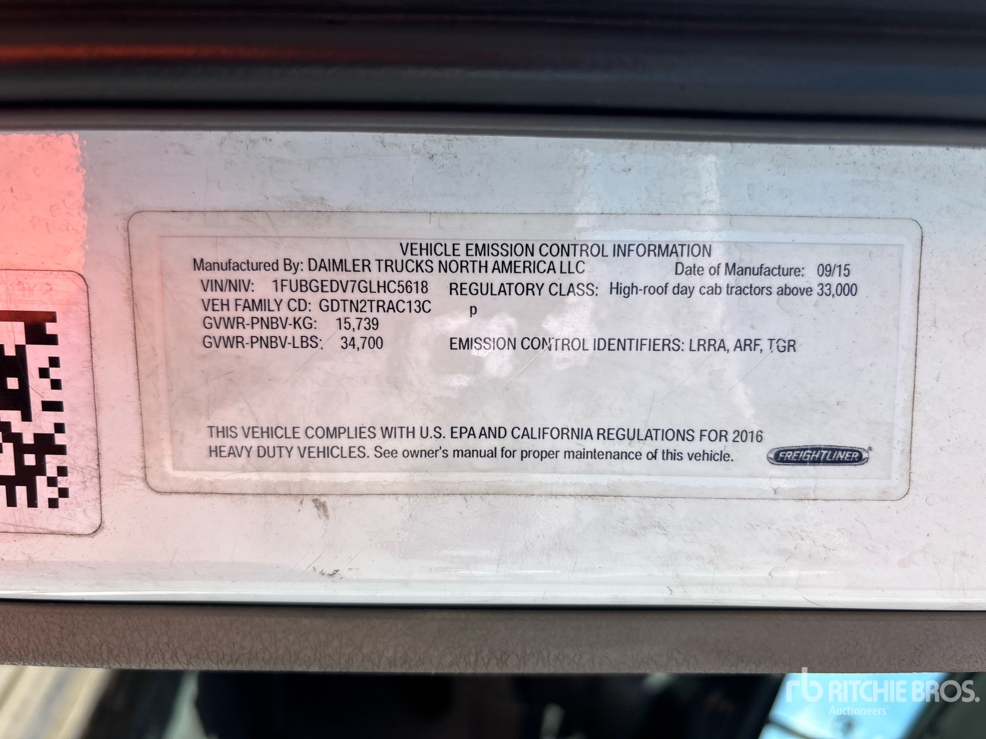 General Appearance with Numero seriale/numero d’identificazione del veicolo (VIN)