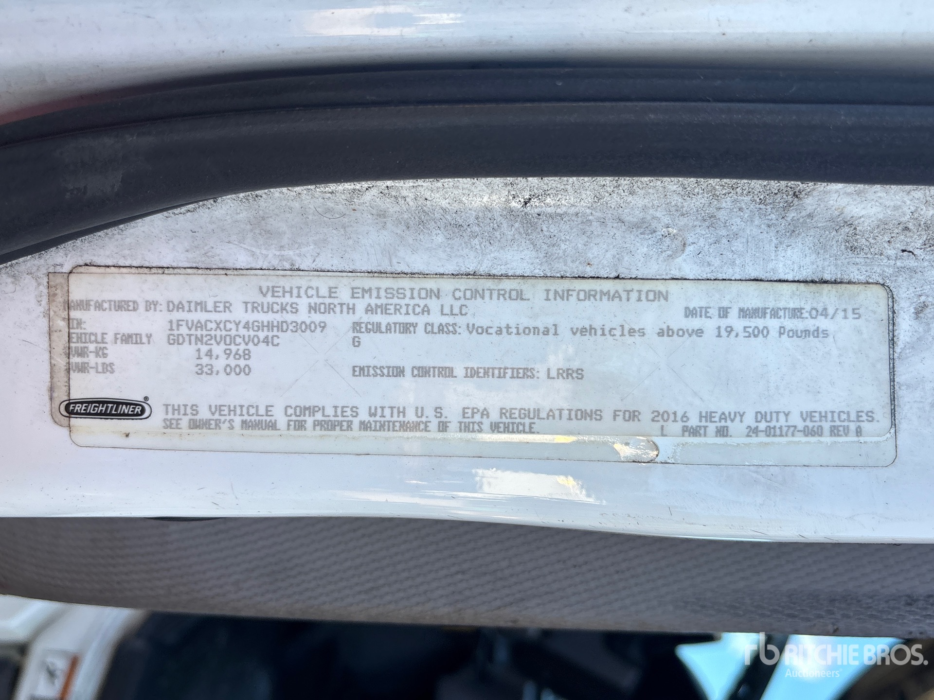 General Appearance with Numer seryjny/numer identyfikacyjny pojazdu