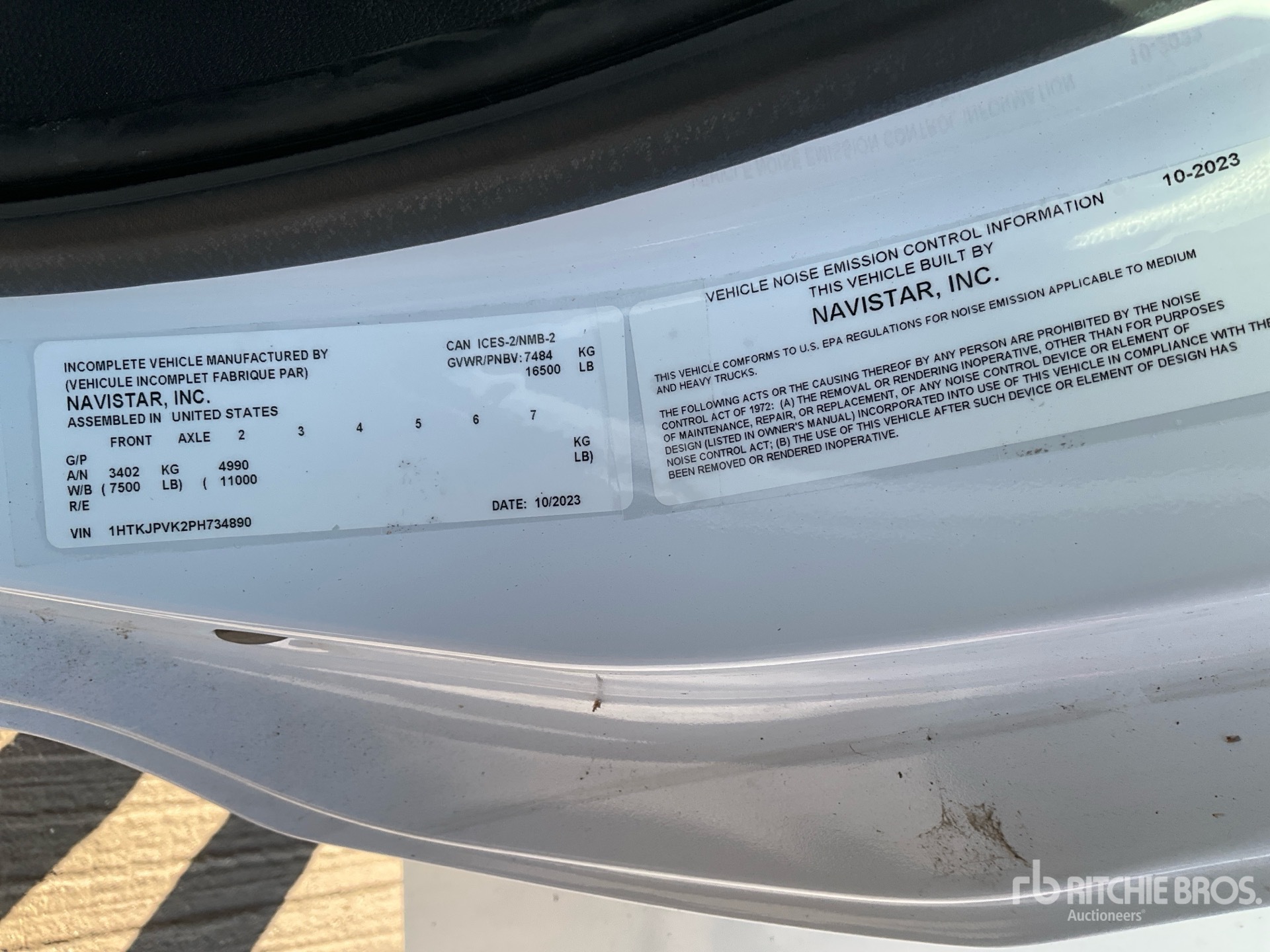 General Appearance with N.º de serie/VIN