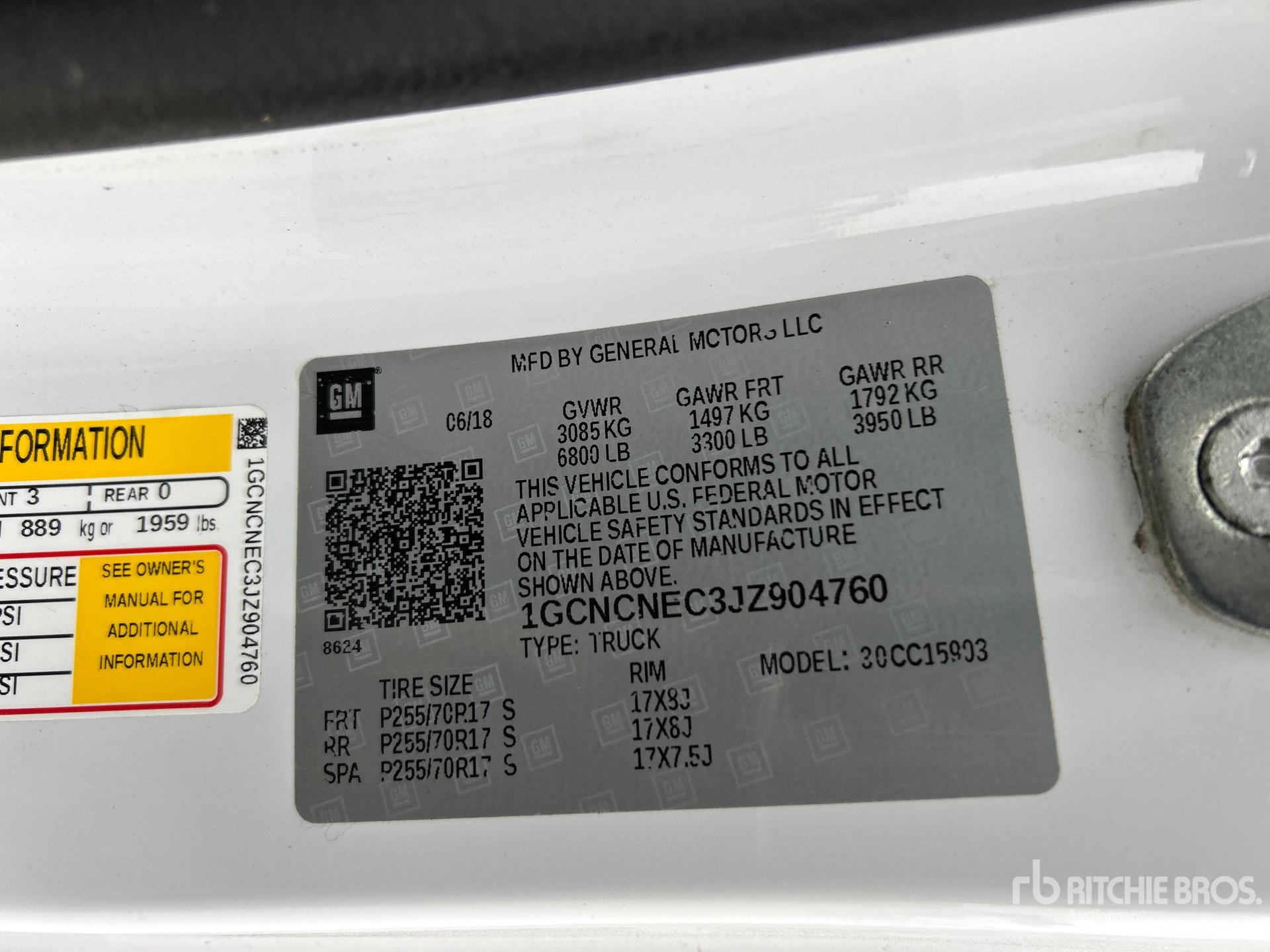 General Appearance with Numéro de série/Numéro d'identification du véhicule automobile