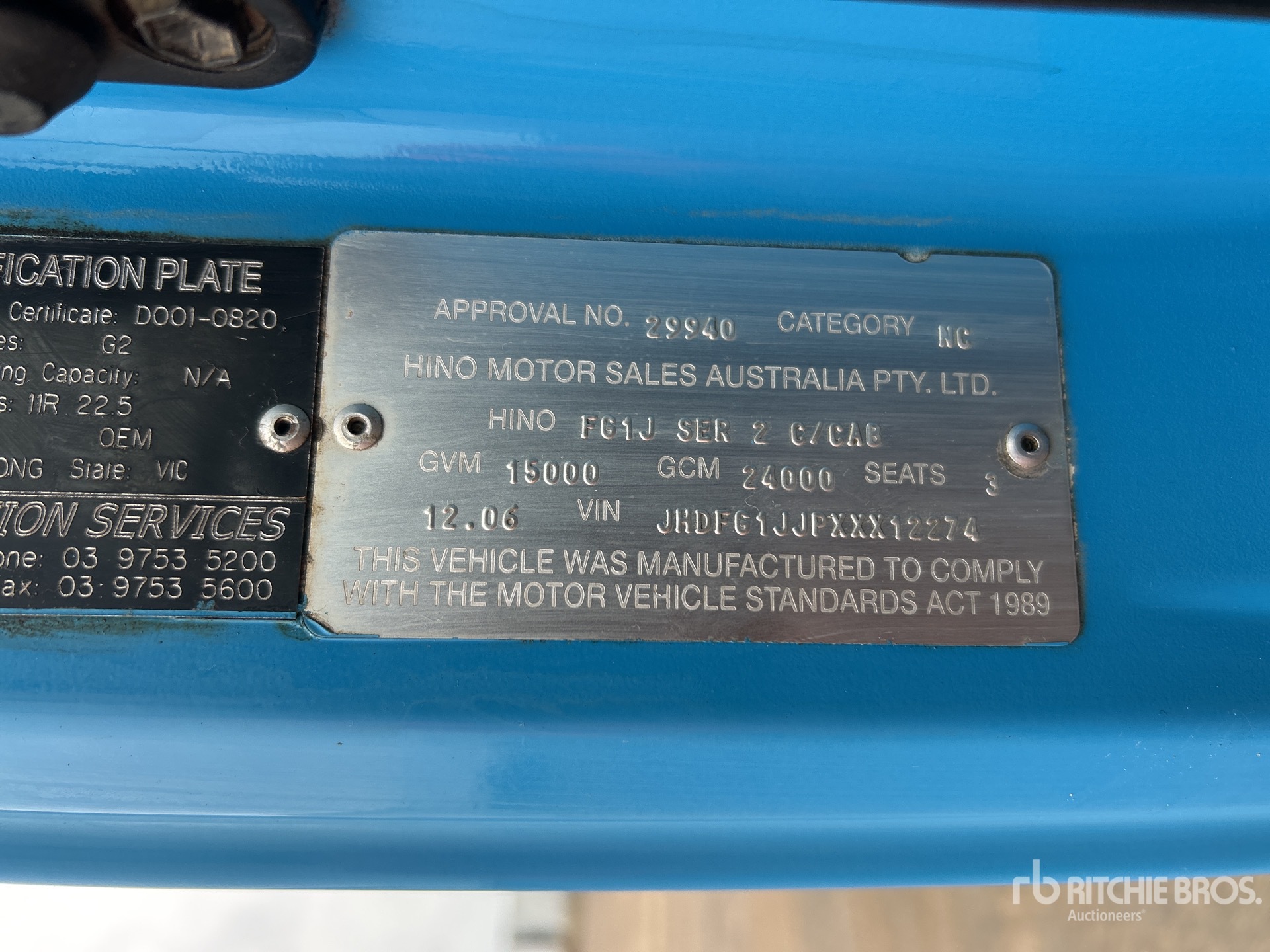 General Appearance with Numéro de série/Numéro d'identification du véhicule automobile