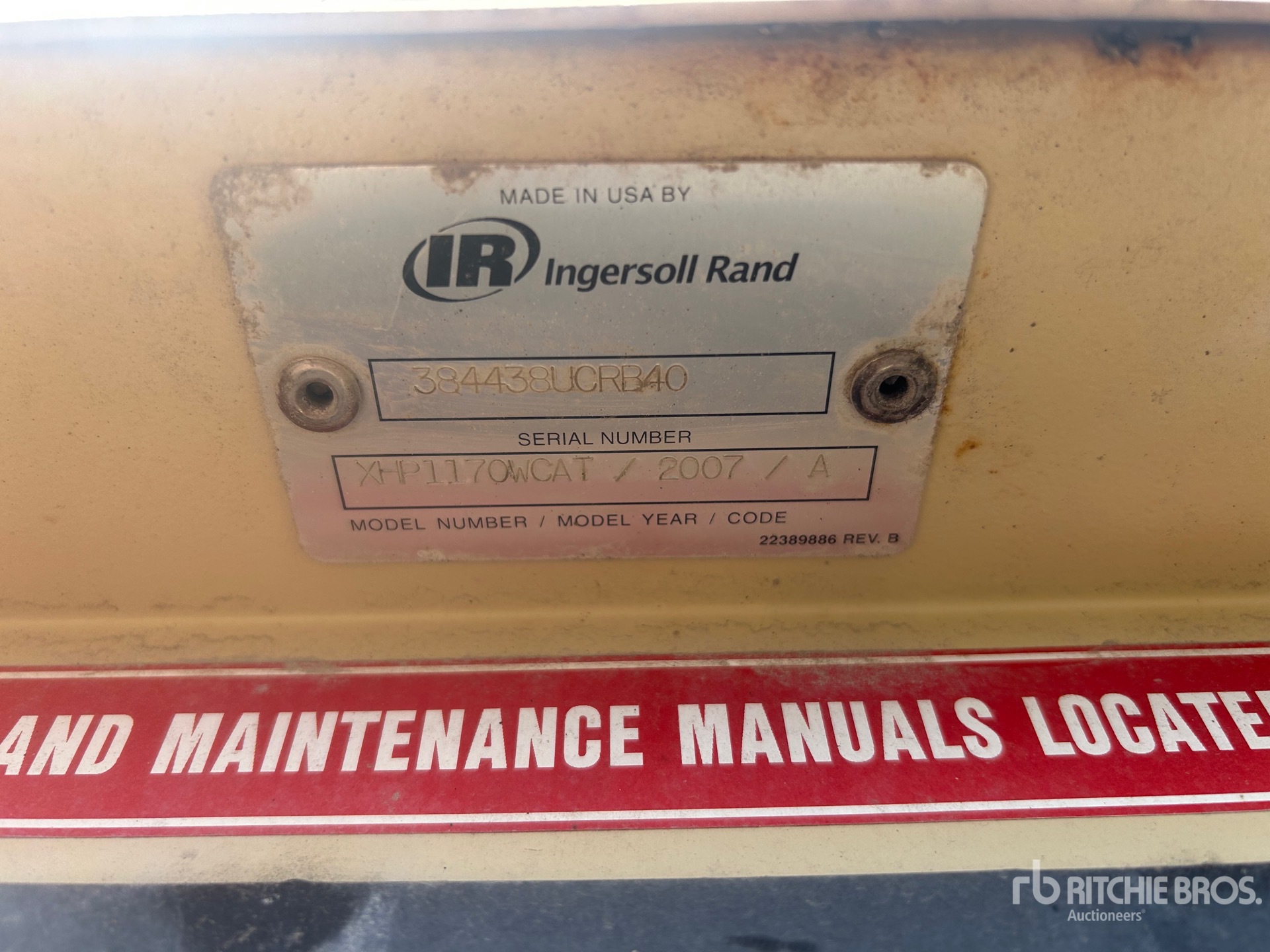 General Appearance with Unit Serial Number
