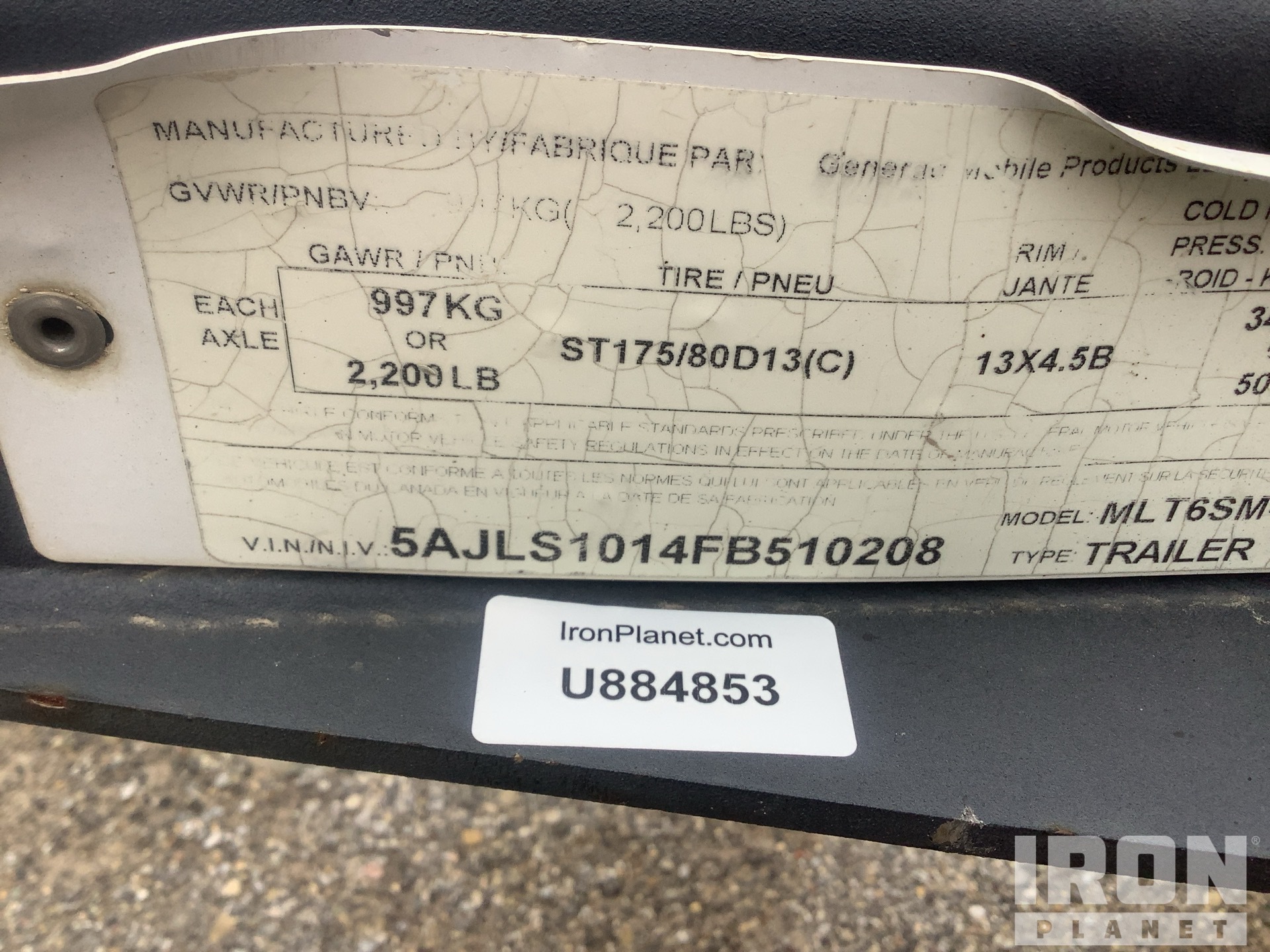 General Appearance with Numéro de série/Numéro d'identification du véhicule automobile