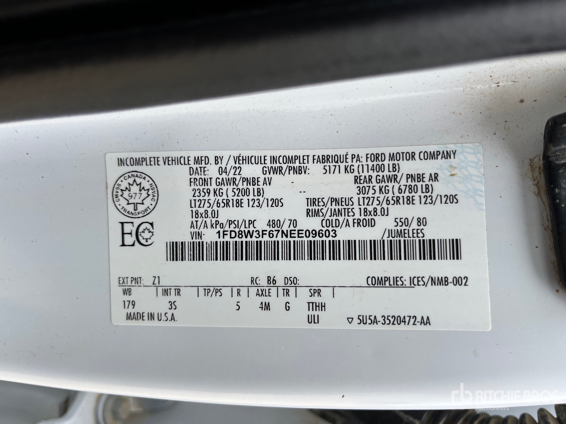 General Appearance with Second Serial Number/VIN Photo