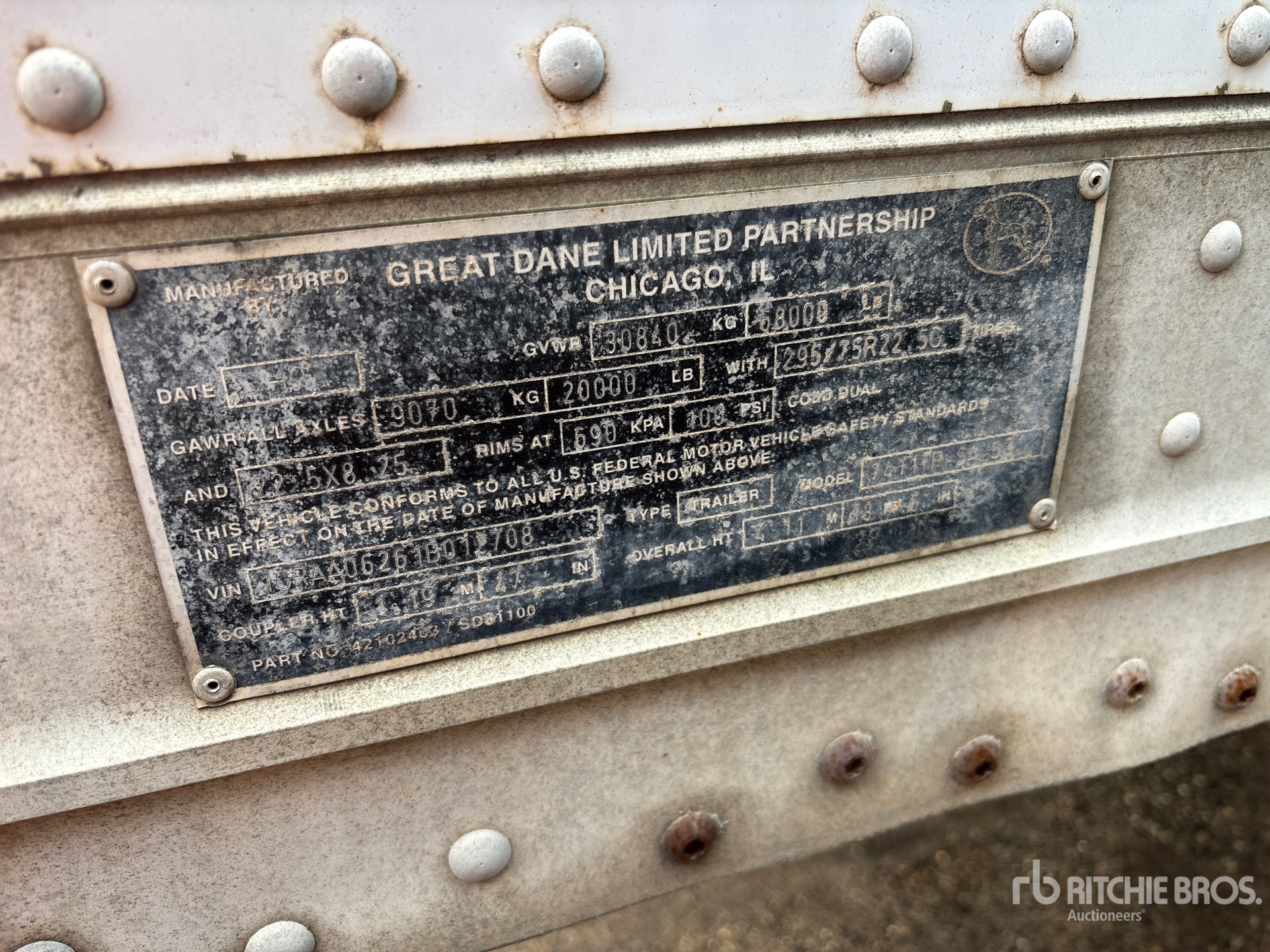 General Appearance with Numéro de série/Numéro d'identification du véhicule automobile
