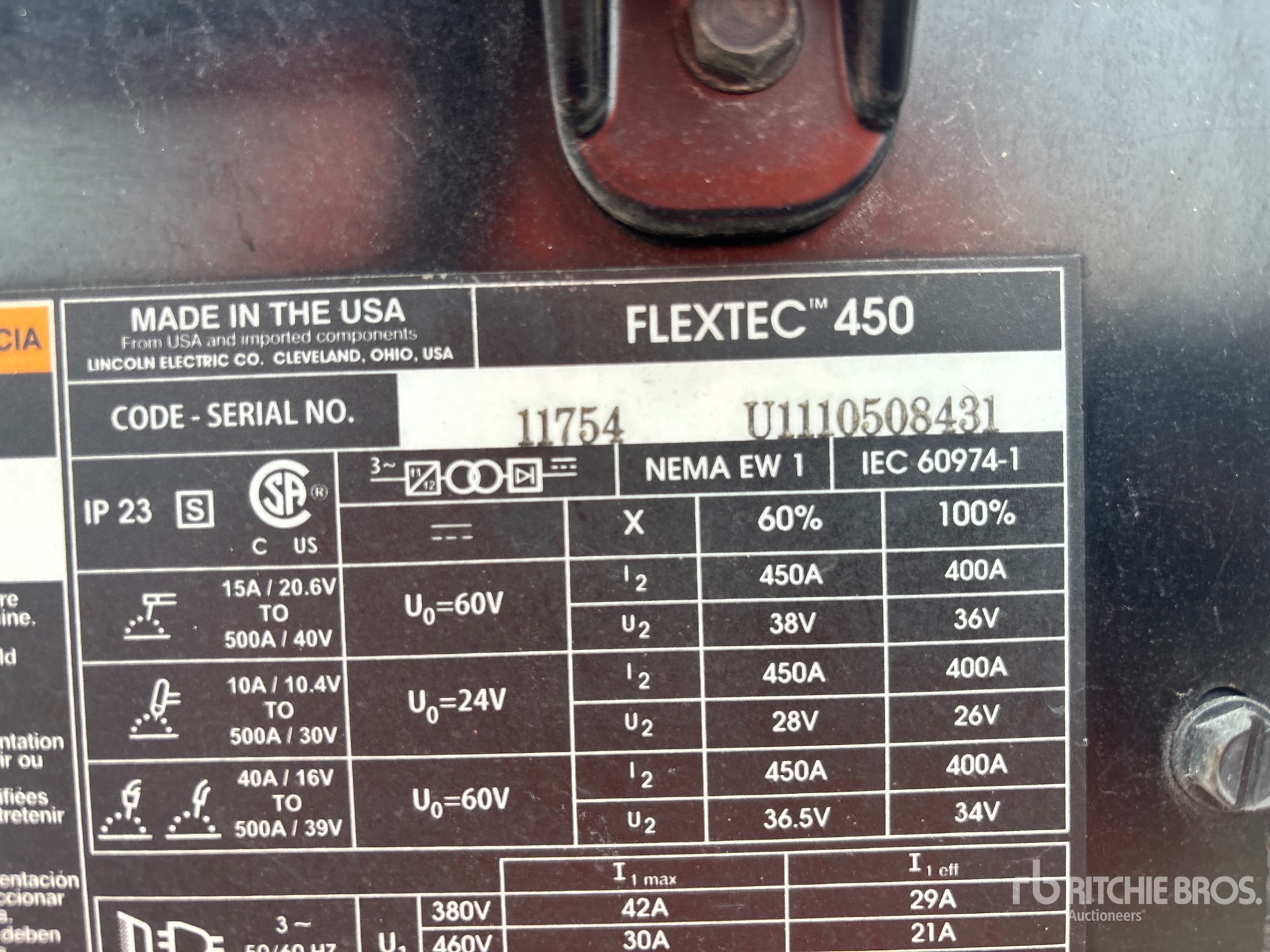 General Appearance with Unit Serial Number