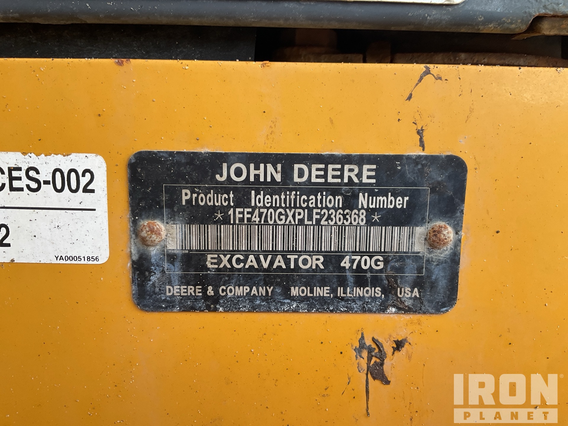 Excavator General Appearance* with N.º de serie/VIN