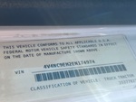General Appearance with Numéro de série/Numéro d'identification du véhicule automobile