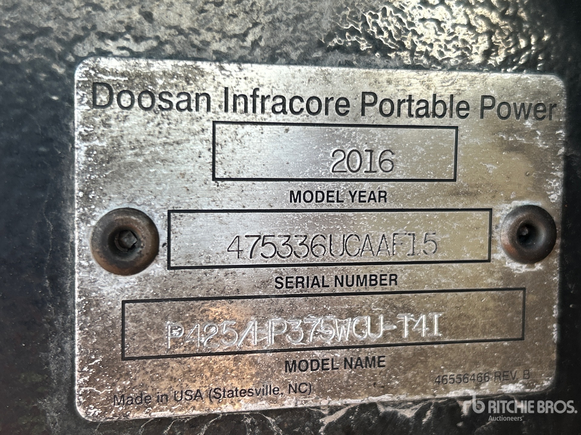 General Appearance with Unit Serial Number