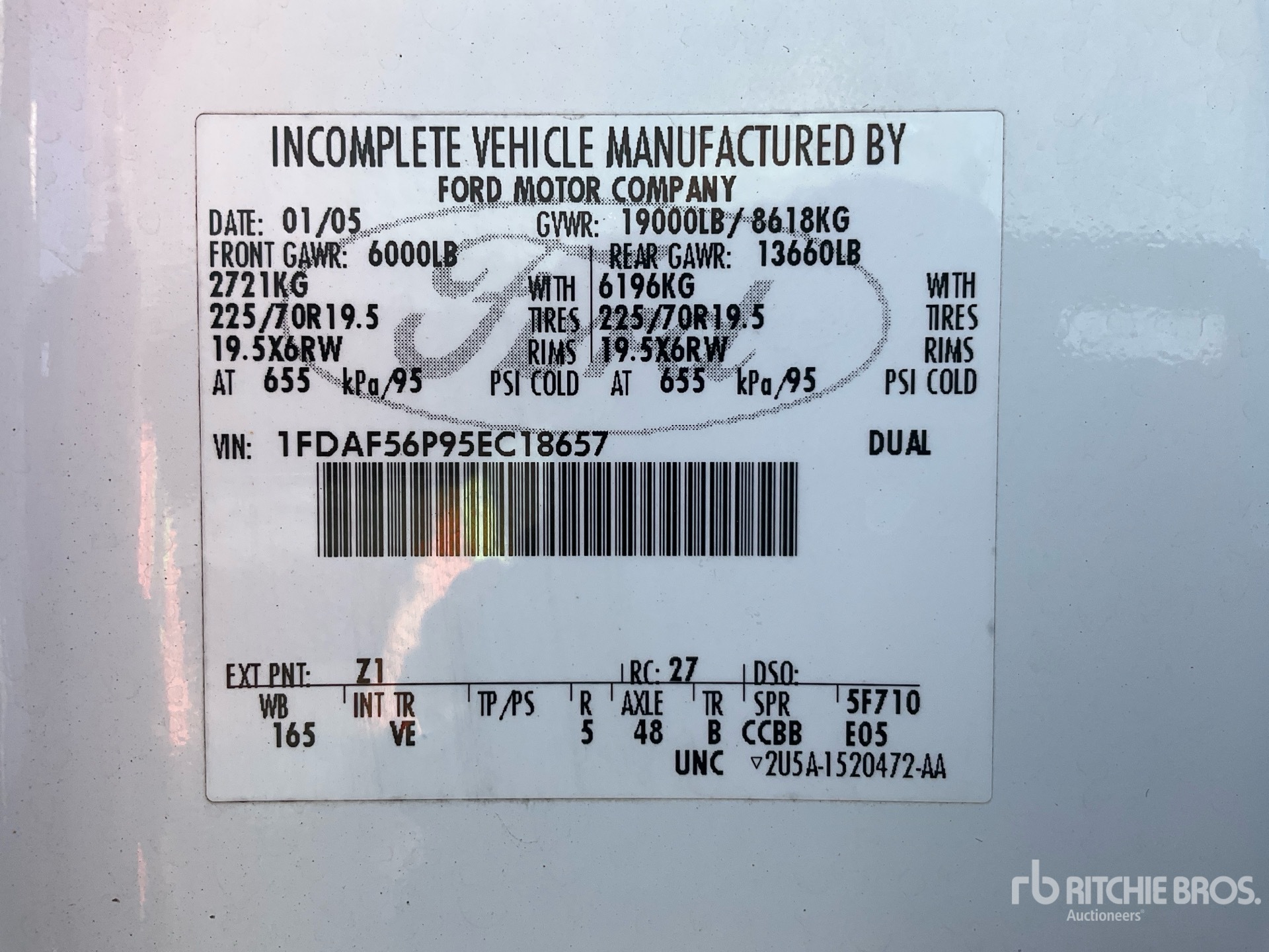 General Appearance with Numéro de série/Numéro d'identification du véhicule automobile