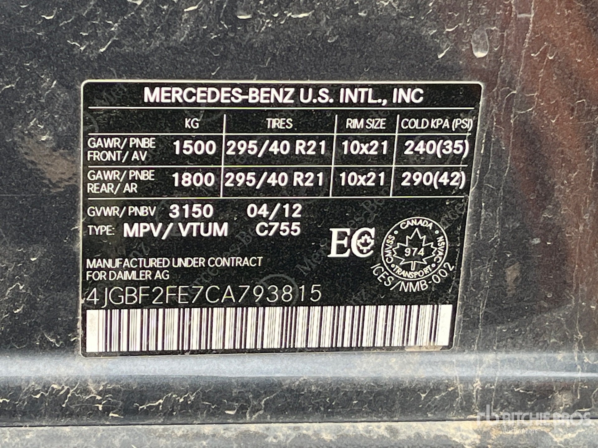 General Appearance with Second Serial Number/VIN Photo