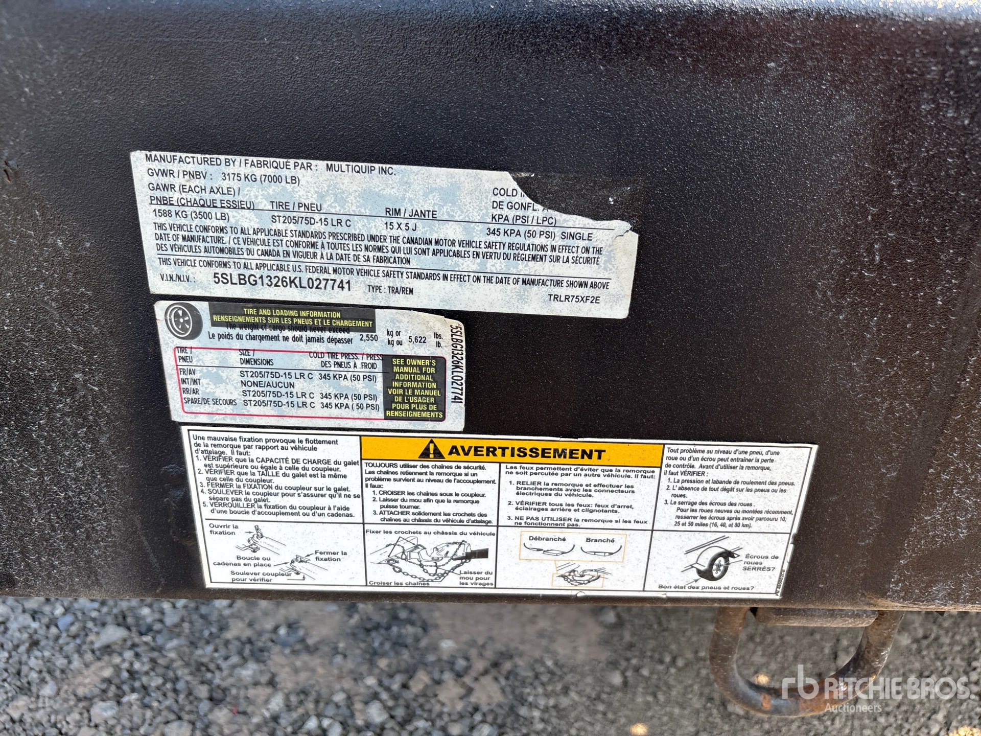 General Appearance with Numéro de série/Numéro d'identification du véhicule automobile