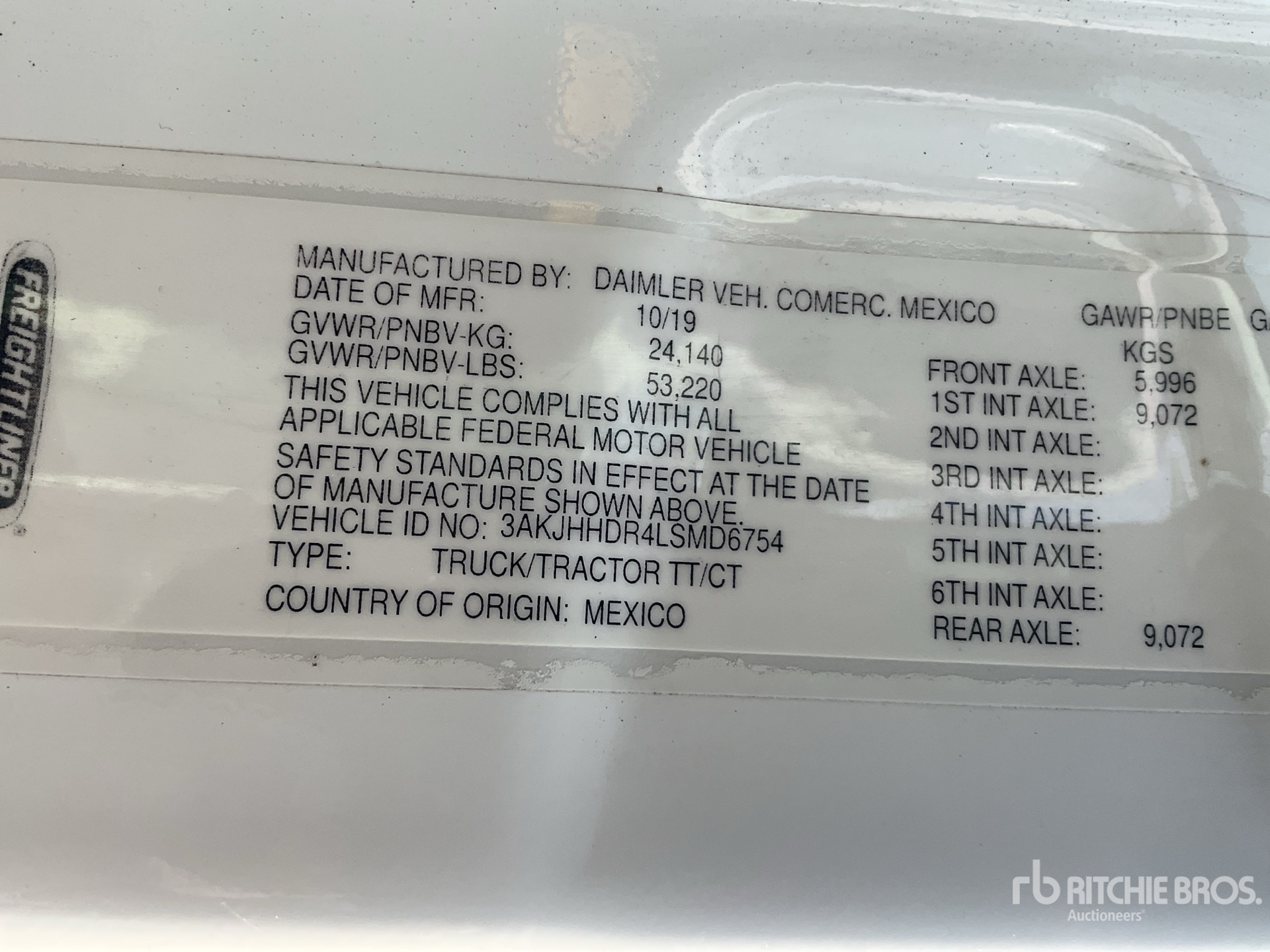 General Appearance with Numero seriale/numero d’identificazione del veicolo (VIN)