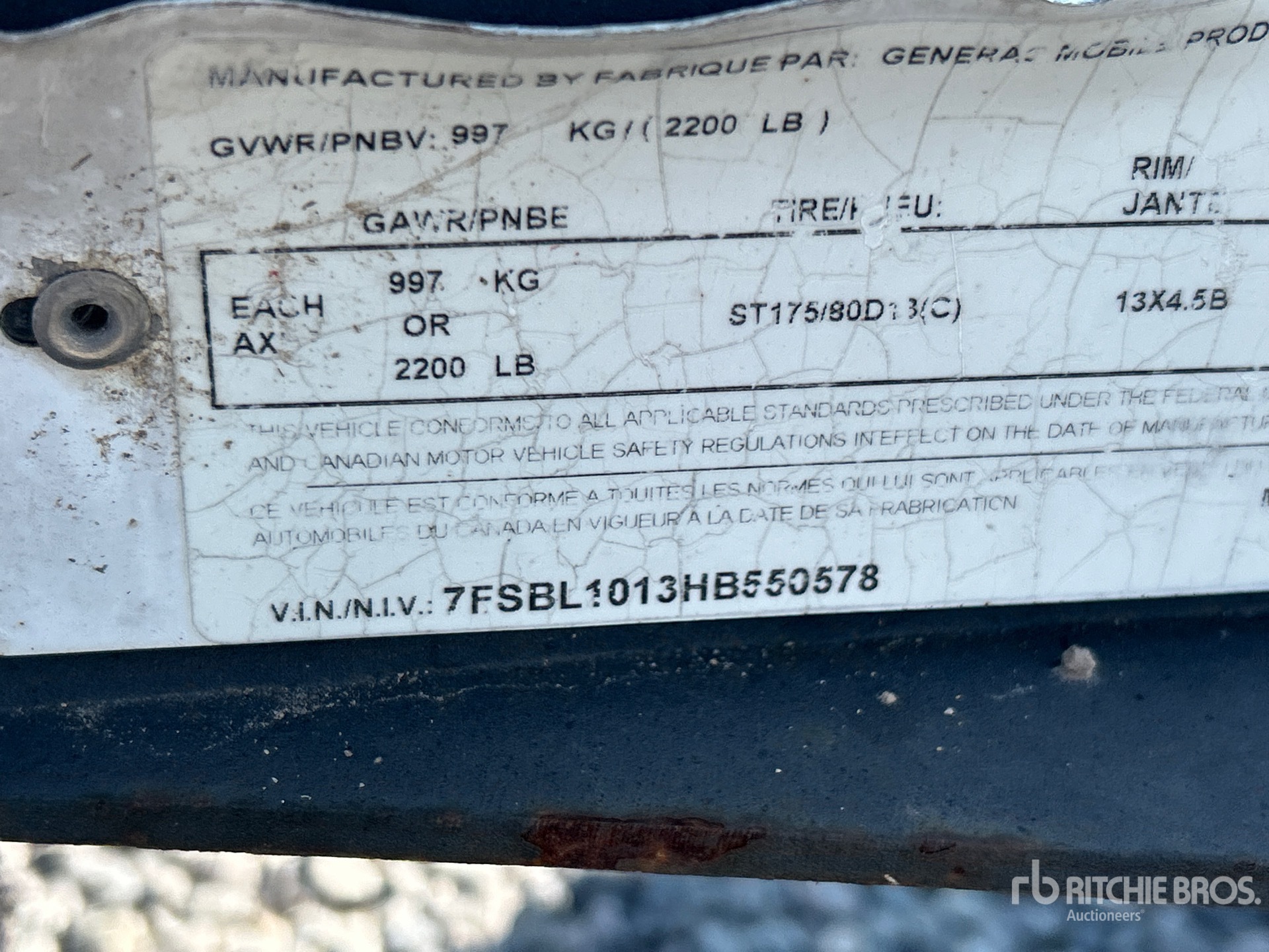 General Appearance with Numer seryjny/numer identyfikacyjny pojazdu