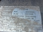 General Appearance with Unit Serial Number