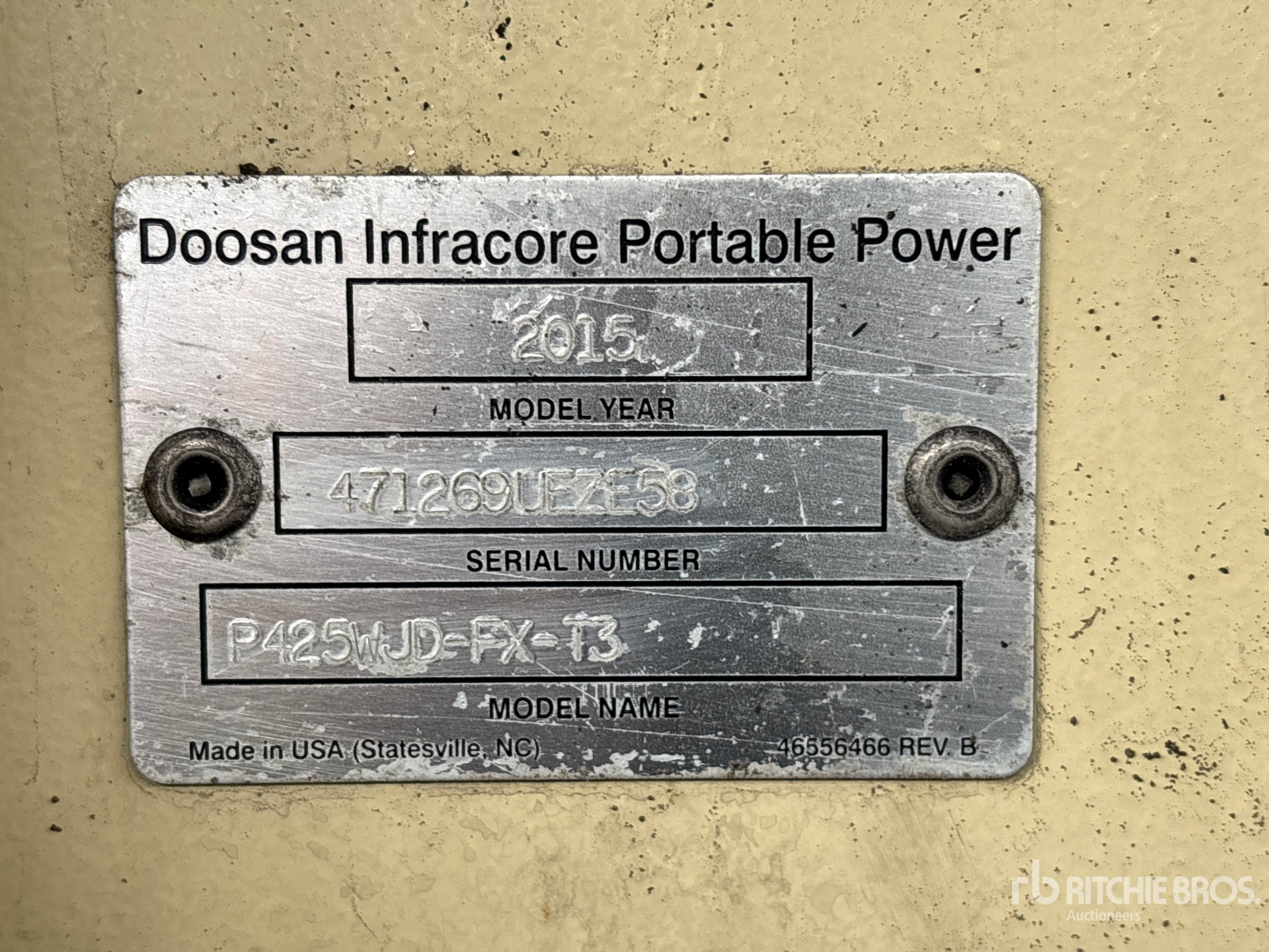 General Appearance with Unit Serial Number