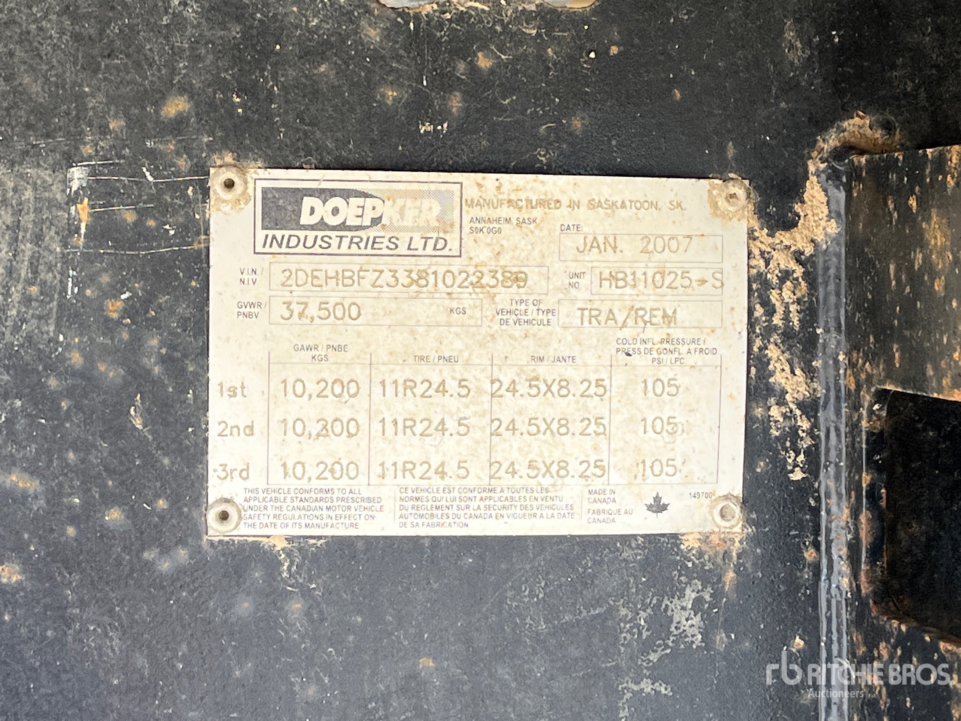 General Appearance with Numéro de série/Numéro d'identification du véhicule automobile