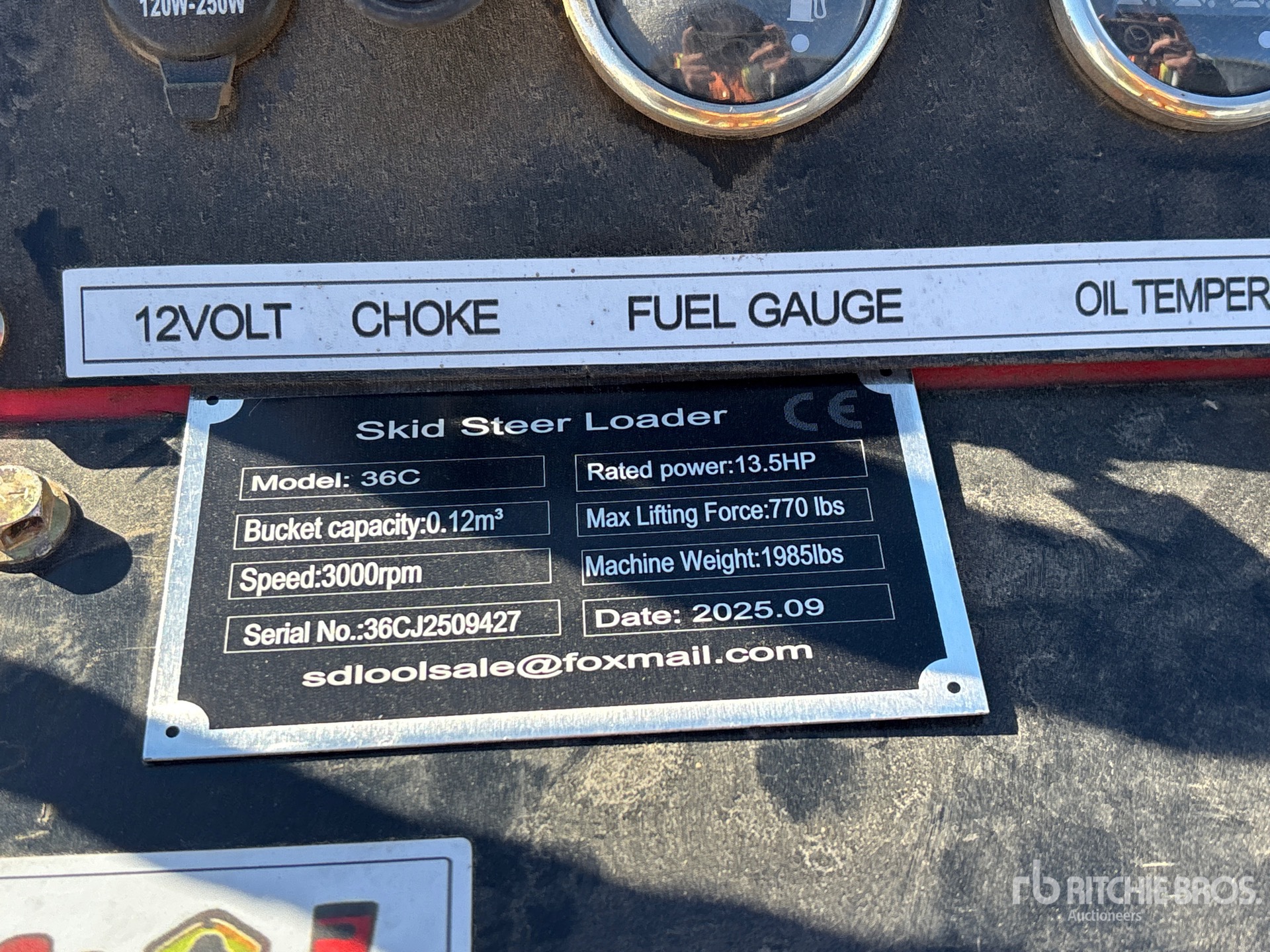 General Appearance with N.º de serie/VIN