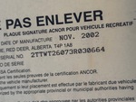 General Appearance with Numéro de série/Numéro d'identification du véhicule automobile
