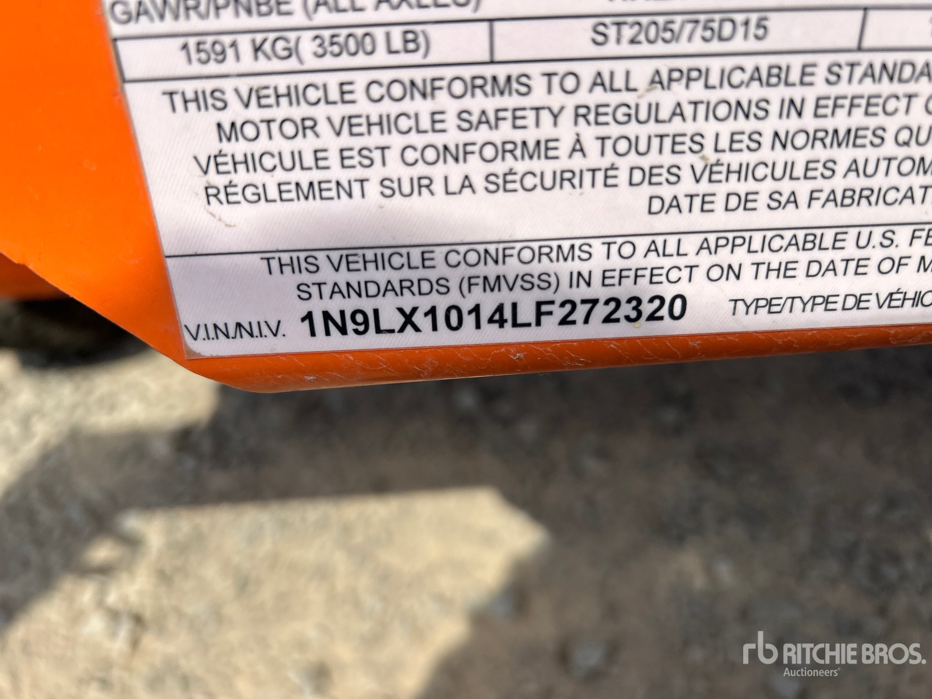 General Appearance with Numéro de série/Numéro d'identification du véhicule automobile