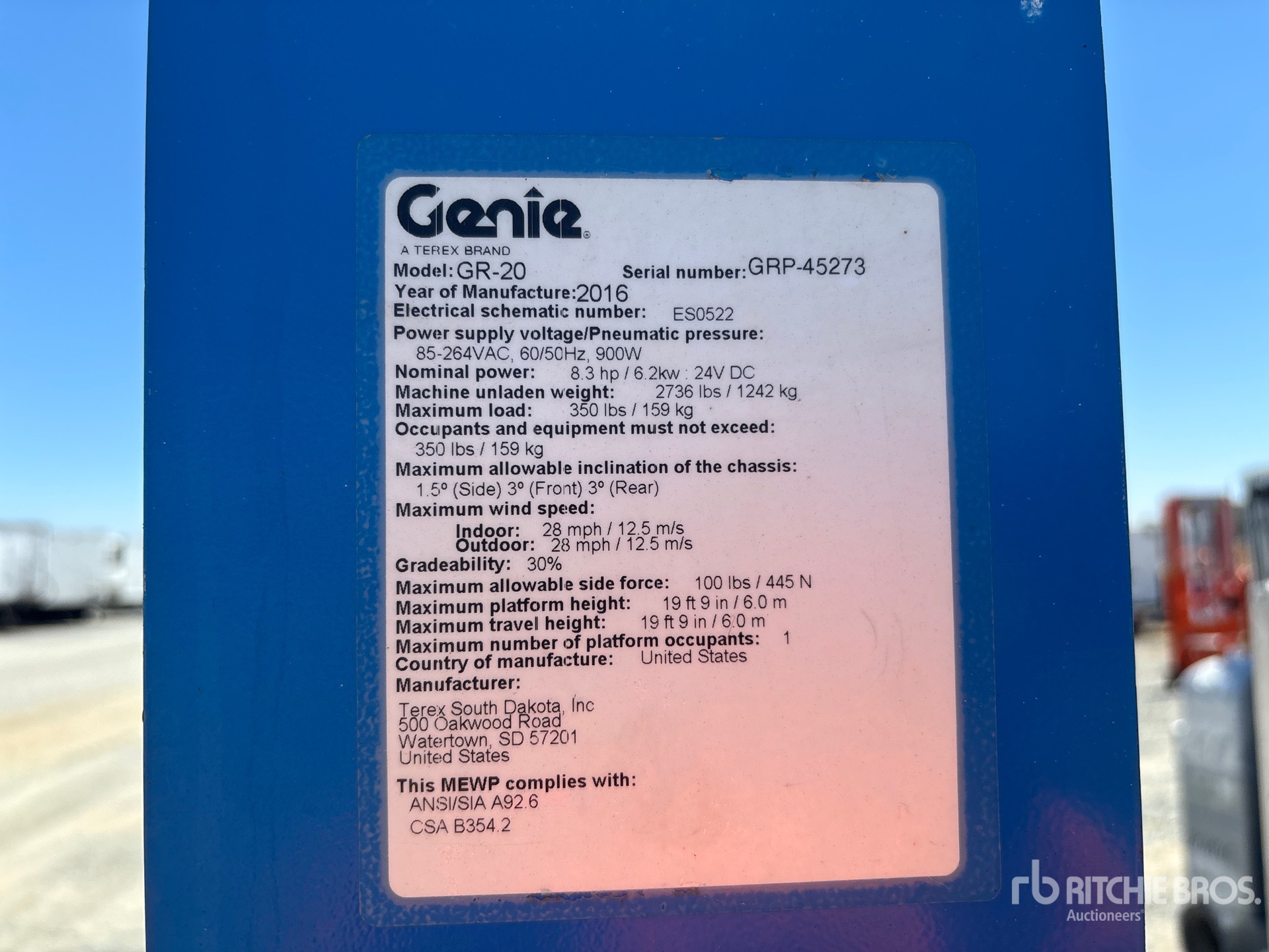 General Appearance with Numero seriale/numero d’identificazione del veicolo (VIN)