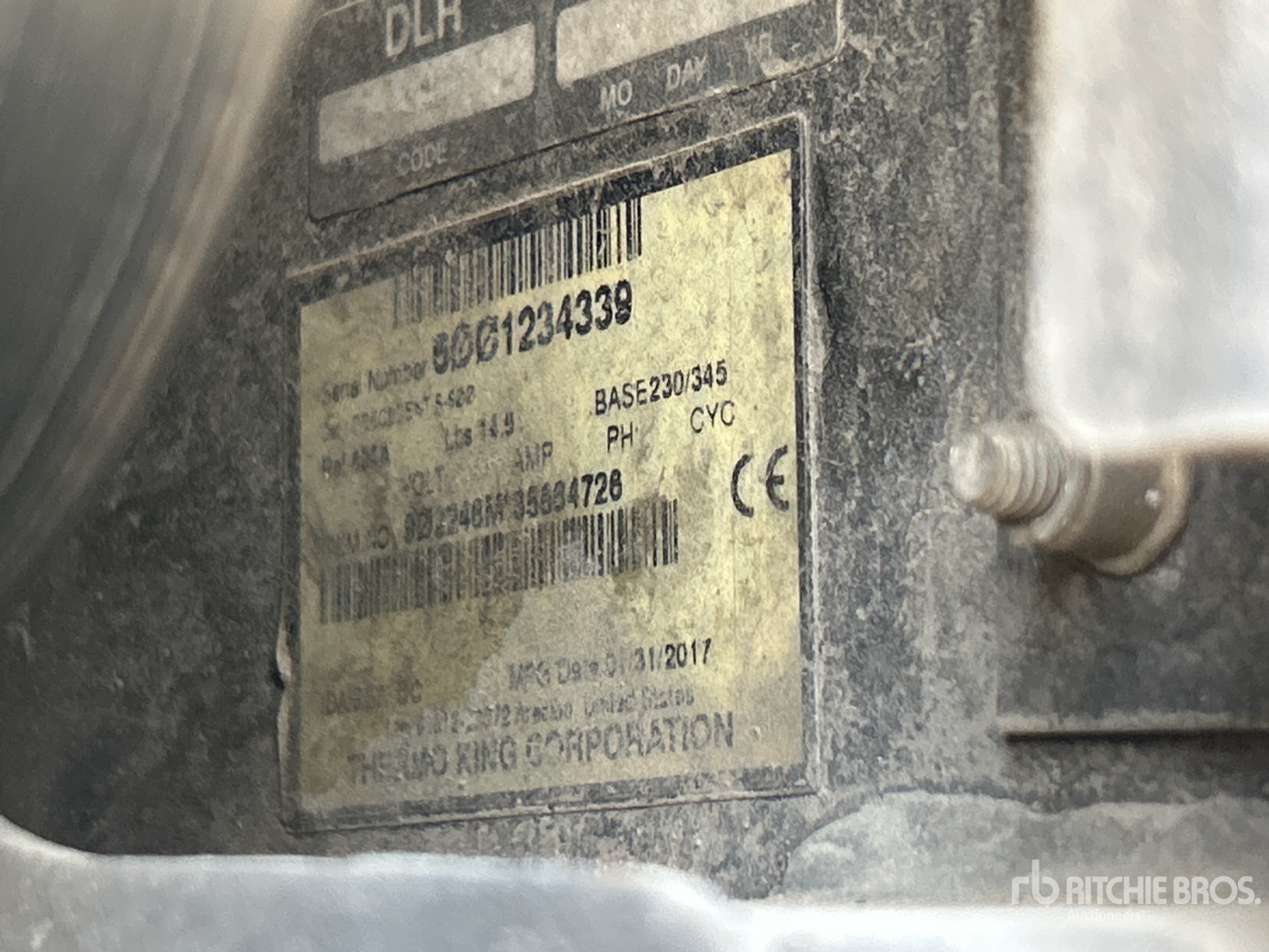 General Appearance with Refrigeration Unit Serial Number