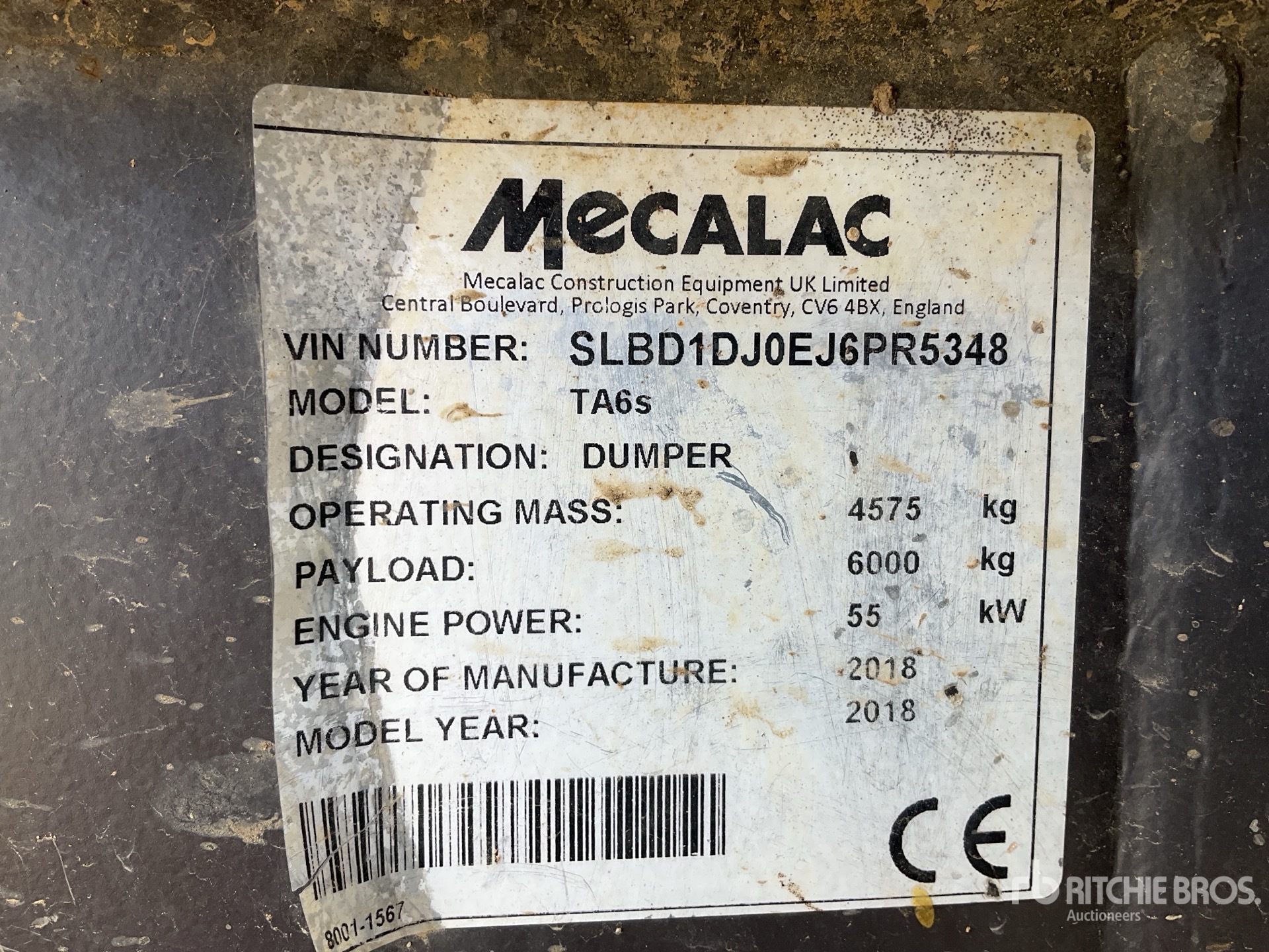 General Appearance with Numero seriale/numero d’identificazione del veicolo (VIN)