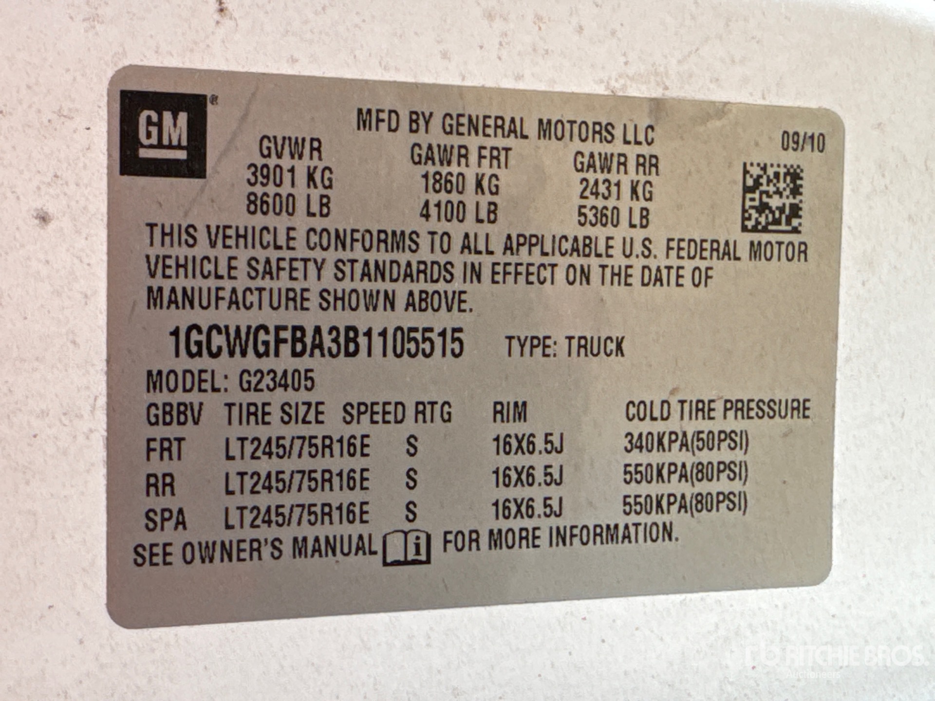 General Appearance with Numéro de série/Numéro d'identification du véhicule automobile