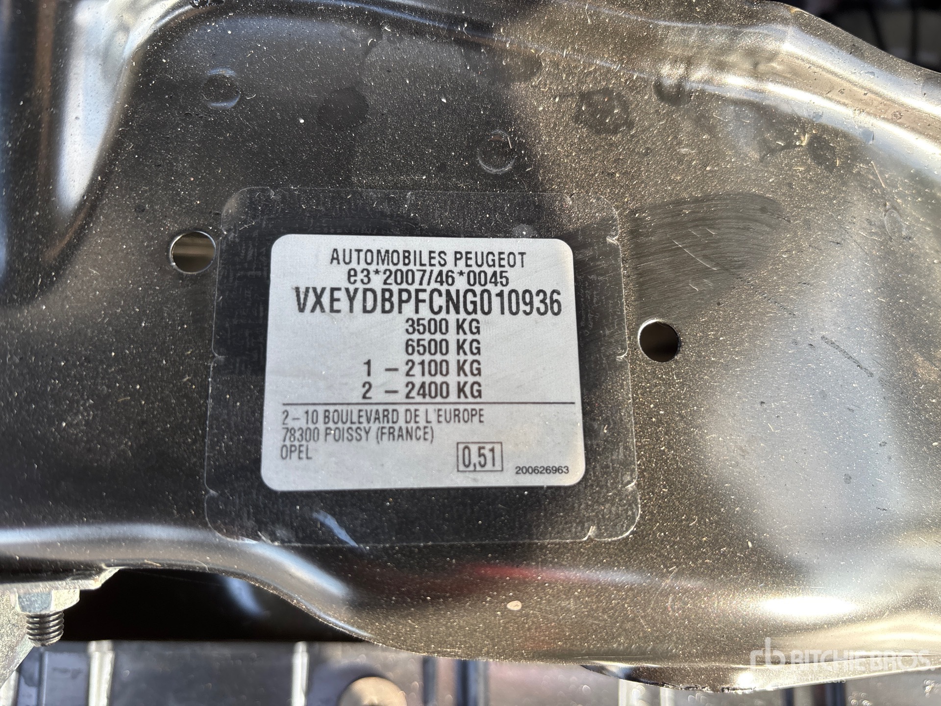 General Appearance with Numero seriale/numero d’identificazione del veicolo (VIN)