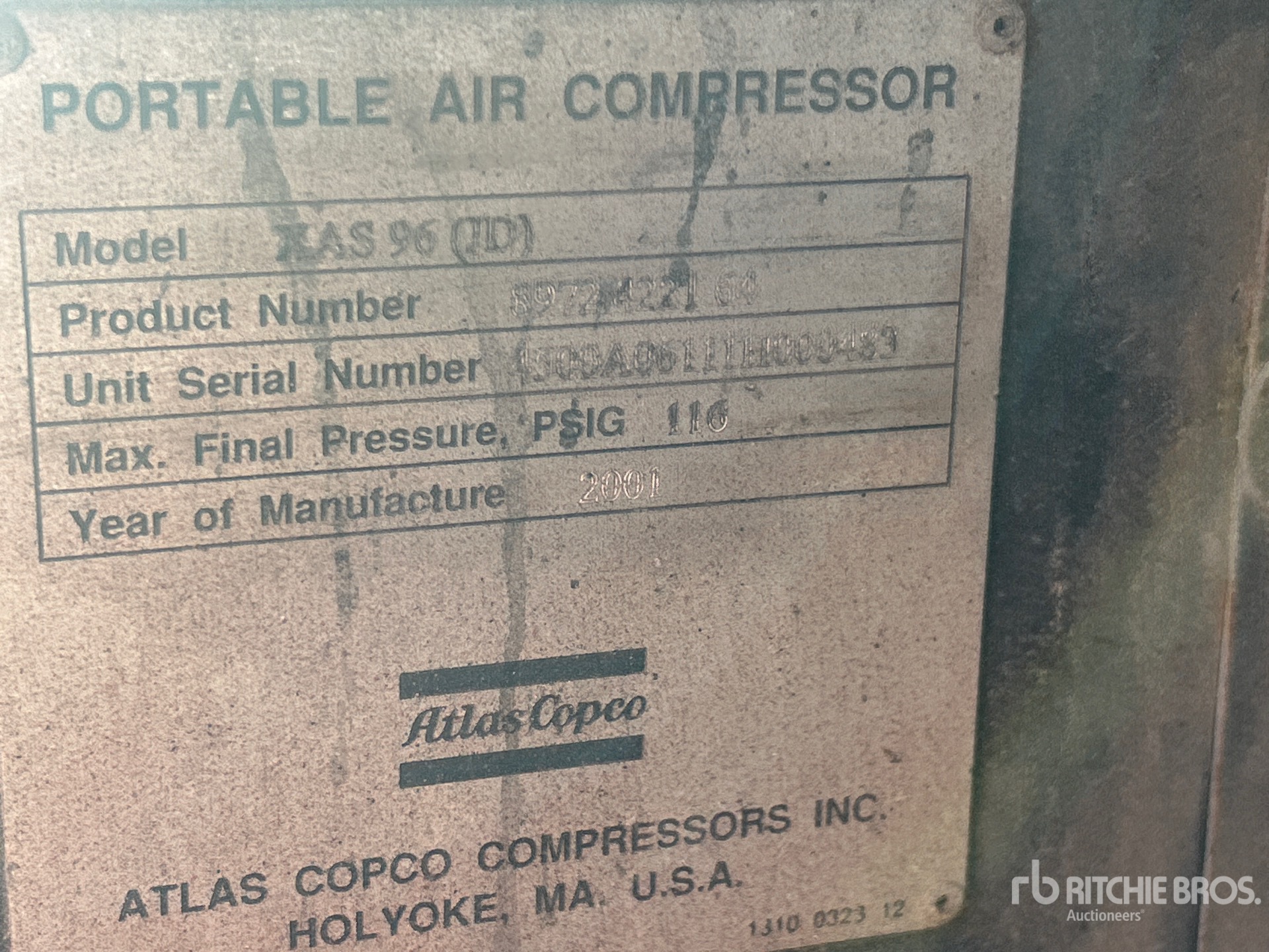 General Appearance with Unit Serial Number