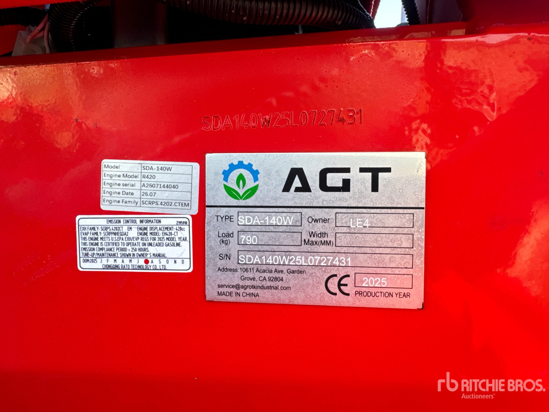 CARGADOR FRONTAL 2025 AGT SDA140W
