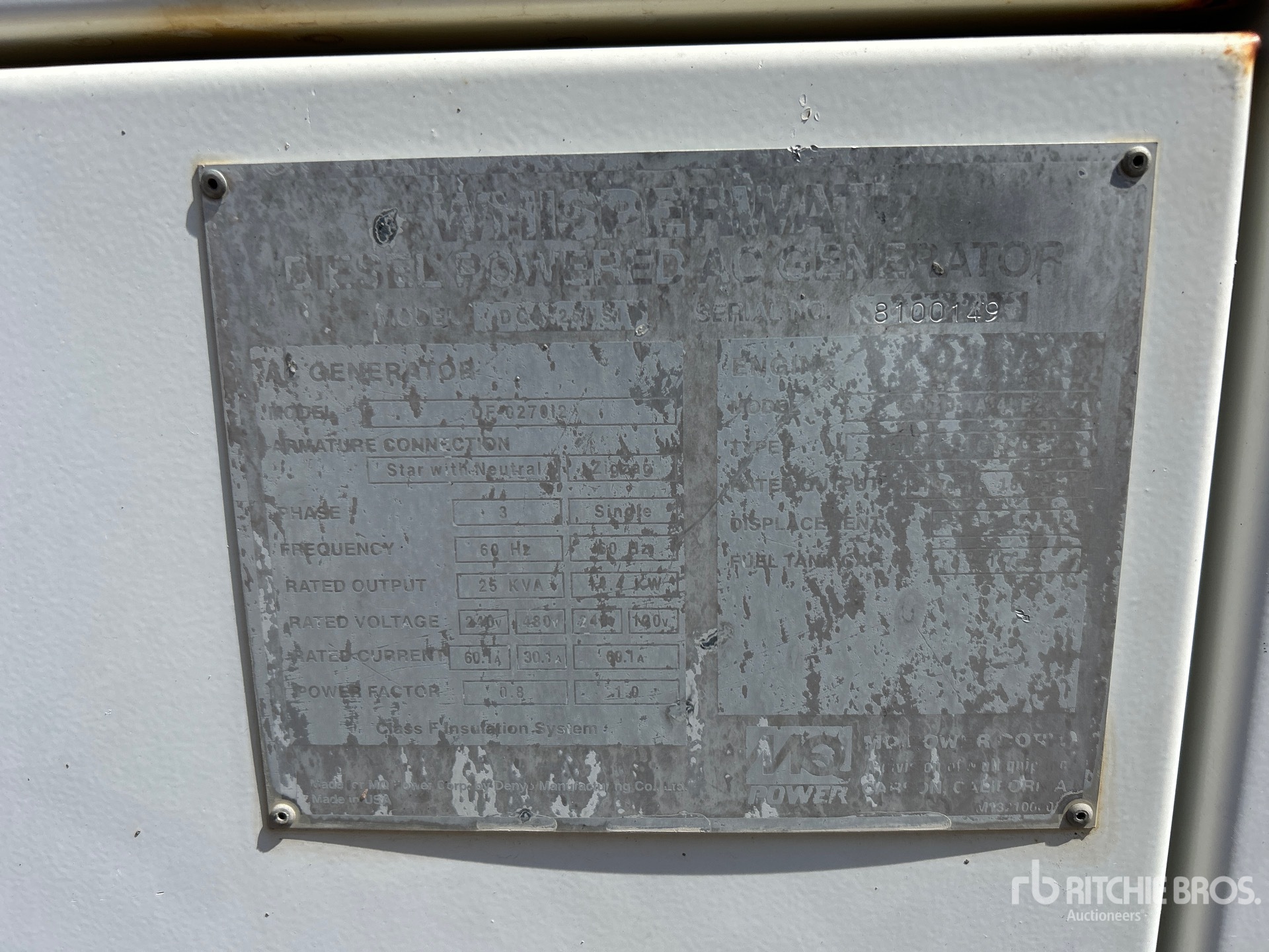 General Appearance with Numéro de série/Numéro d'identification du véhicule automobile
