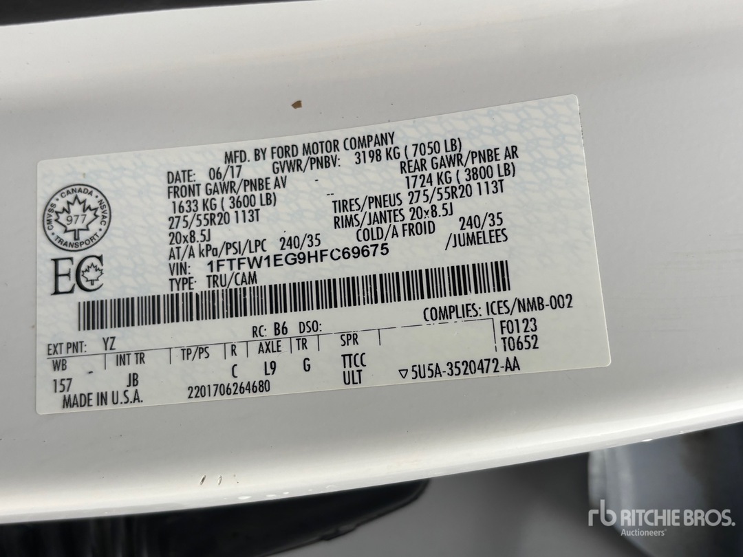 General Appearance with Second Serial Number/VIN Photo
