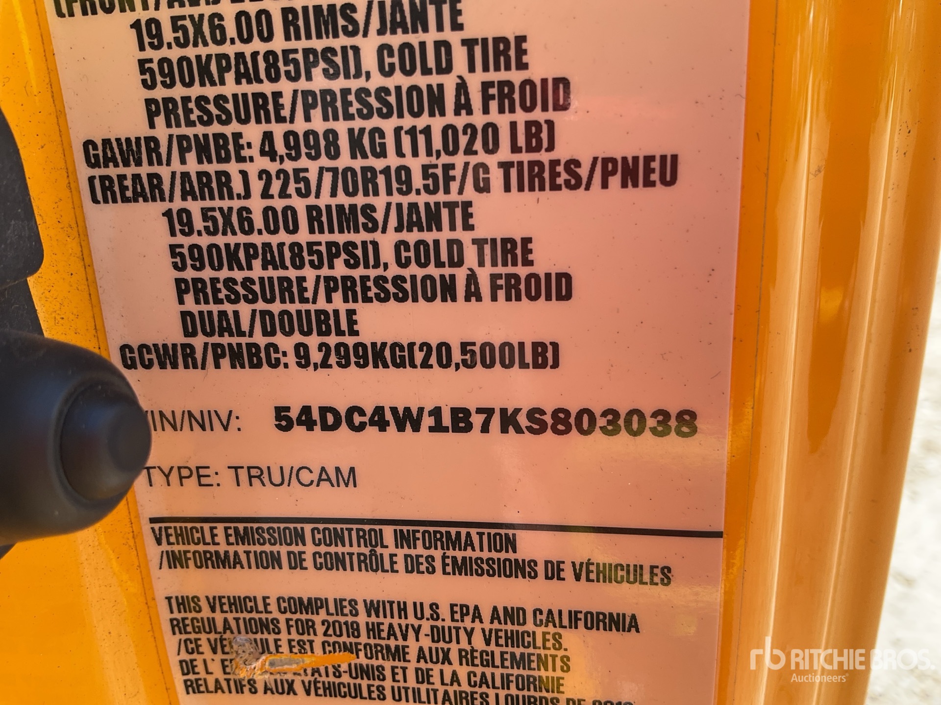 General Appearance with Numero seriale/numero d’identificazione del veicolo (VIN)