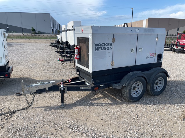 2017 Wacker Neuson G70 58 kW Mobile Generator Set 2017 Wacker Neuson G70 58 kW Mobile Generator Set