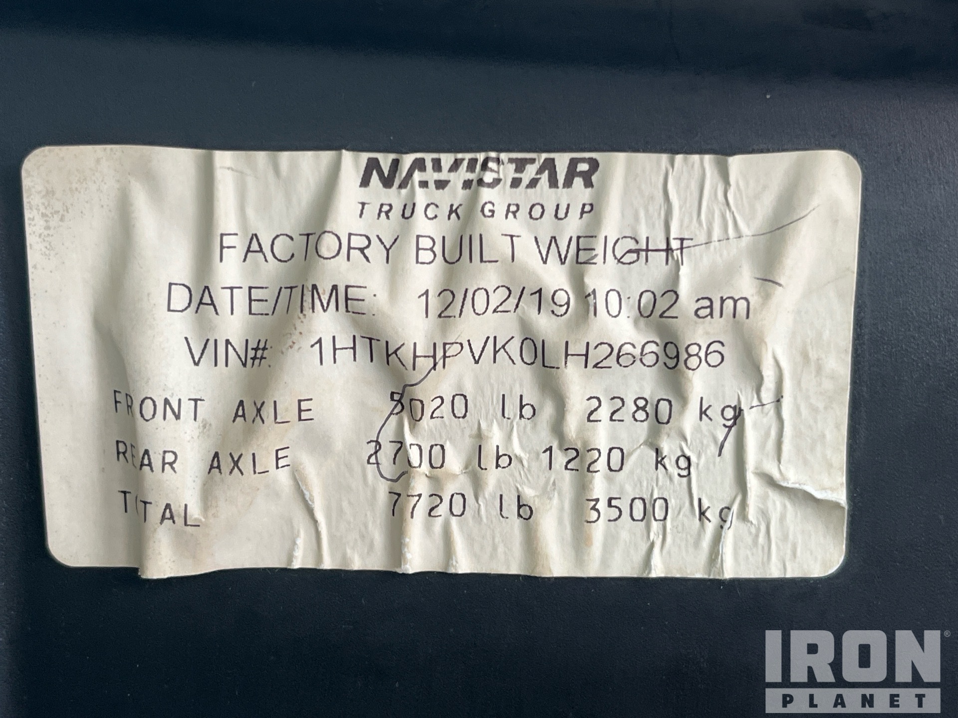 General Appearance with Second Serial Number/VIN Photo