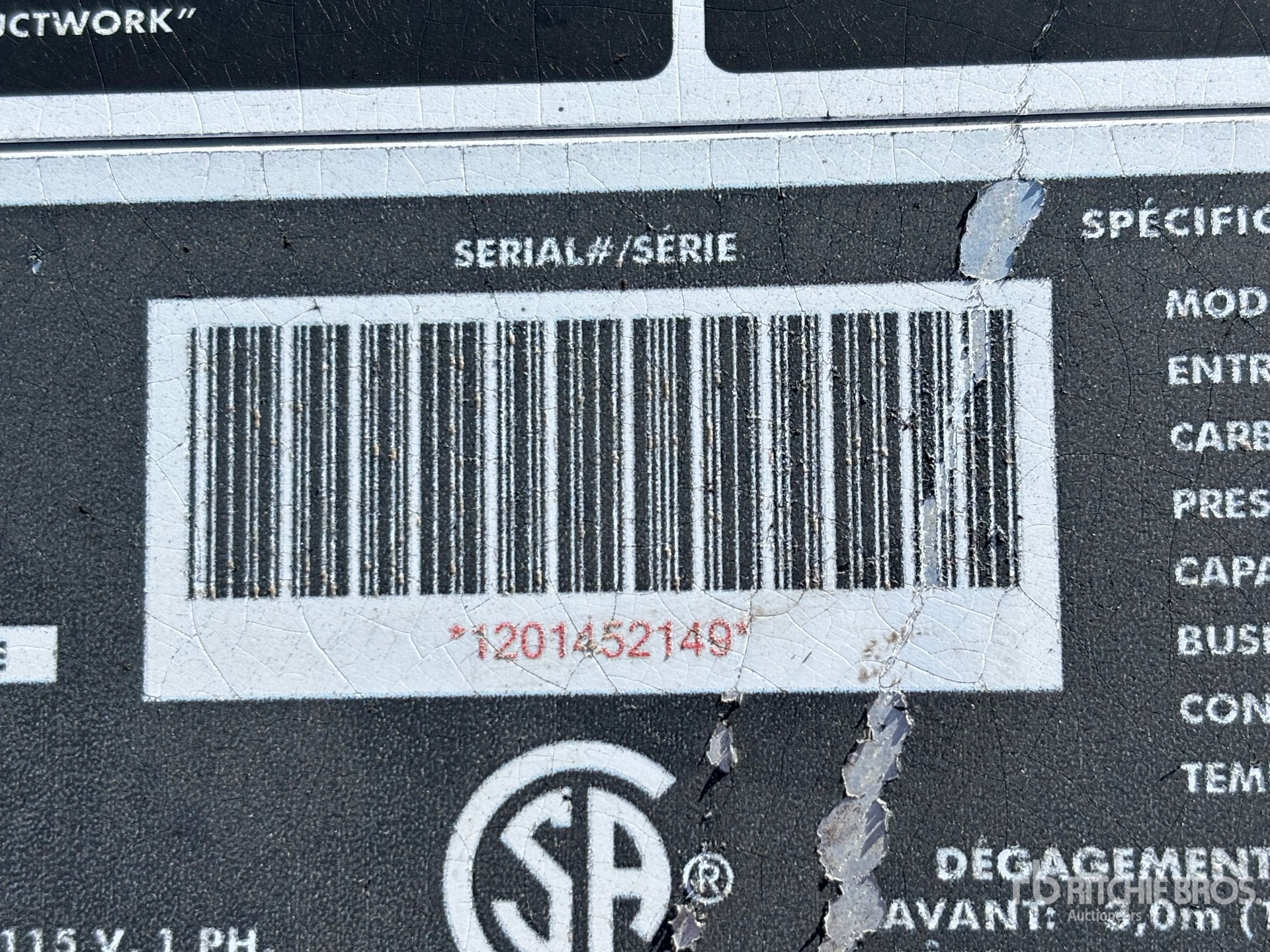 General Appearance with Numero seriale/numero d’identificazione del veicolo (VIN)